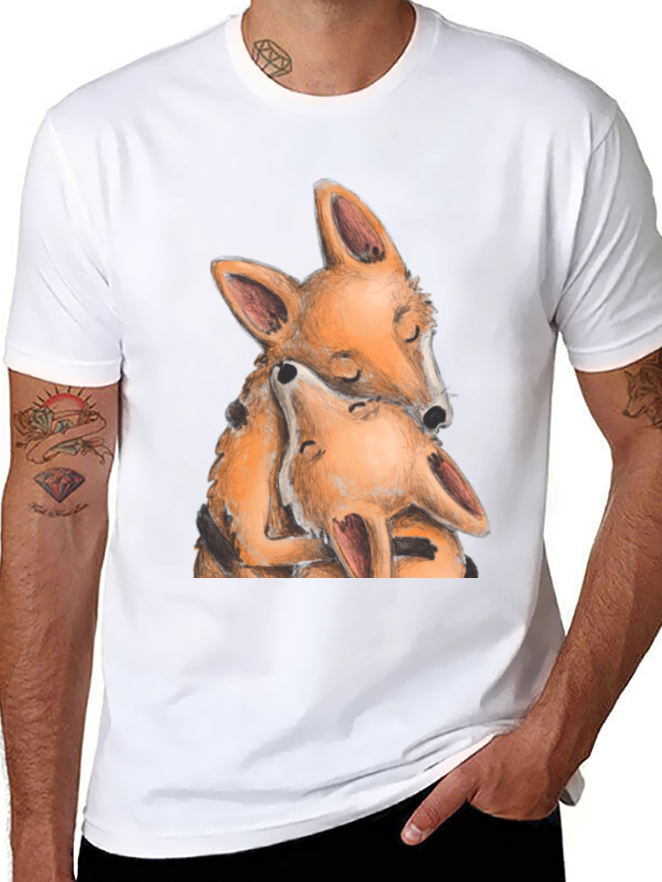 Fox Lovers Tee - Cute Animal Graphic Shirt