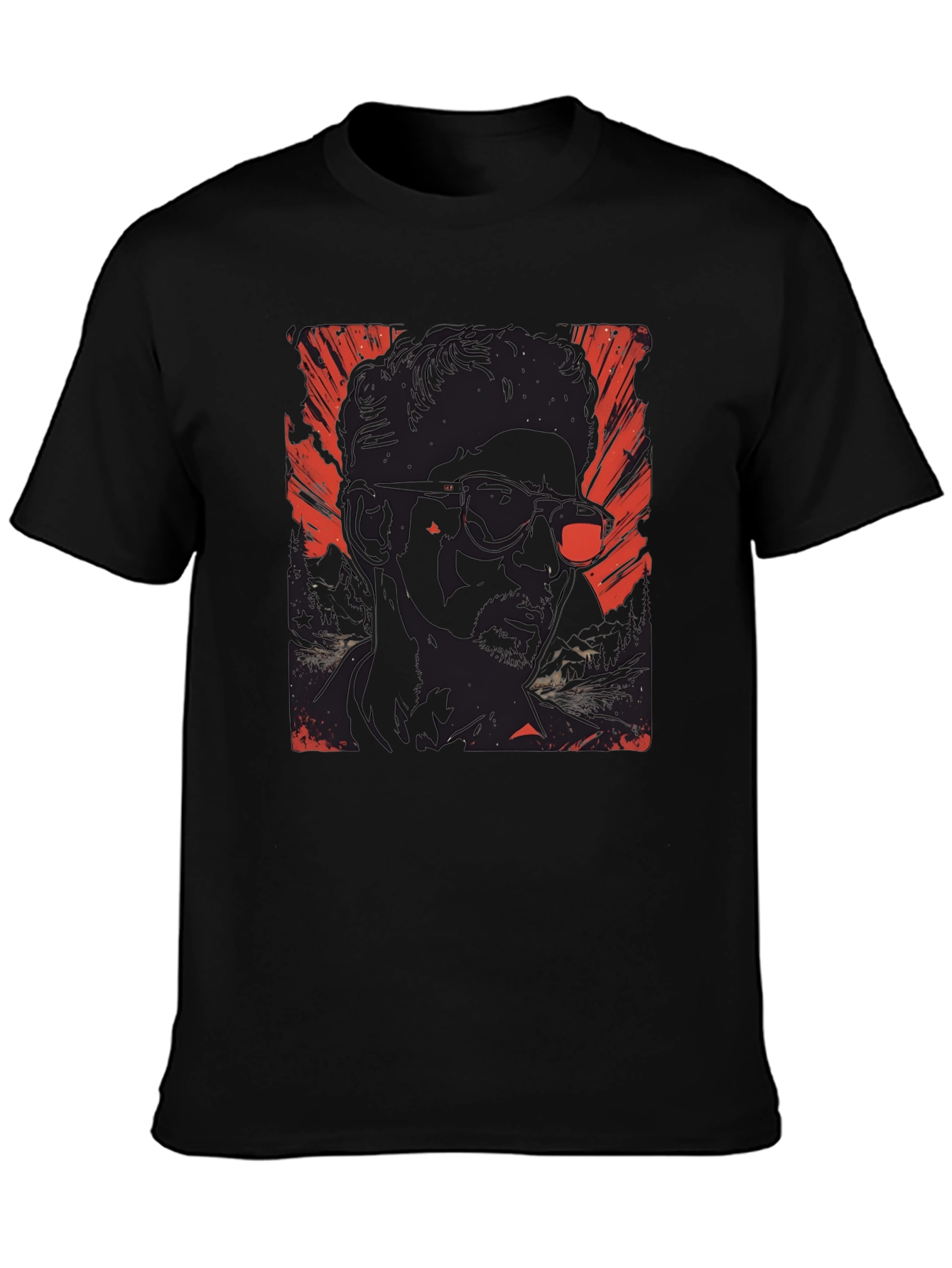 Red & Black Graphic Print T-Shirt