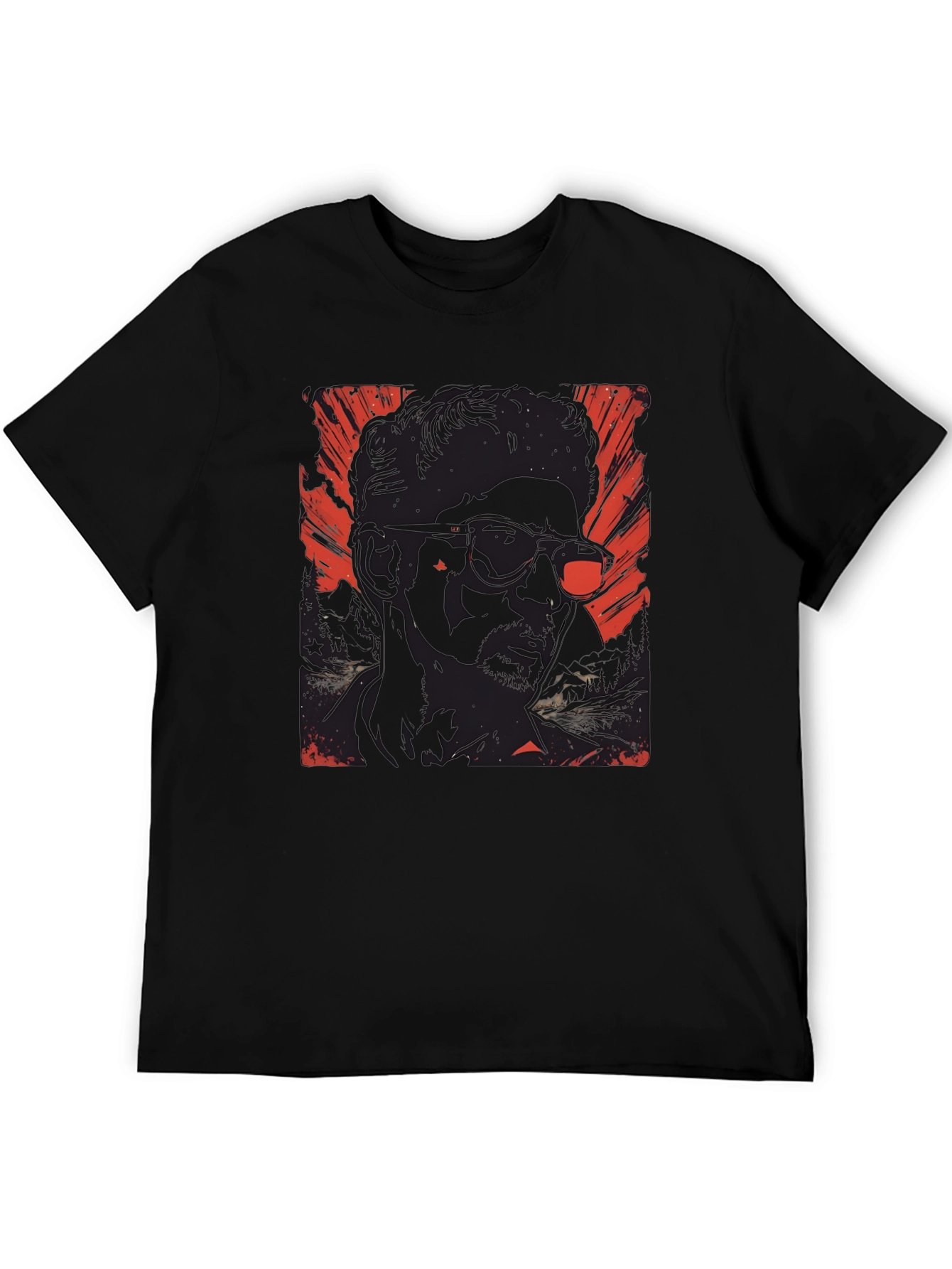 Red & Black Graphic Print T-Shirt