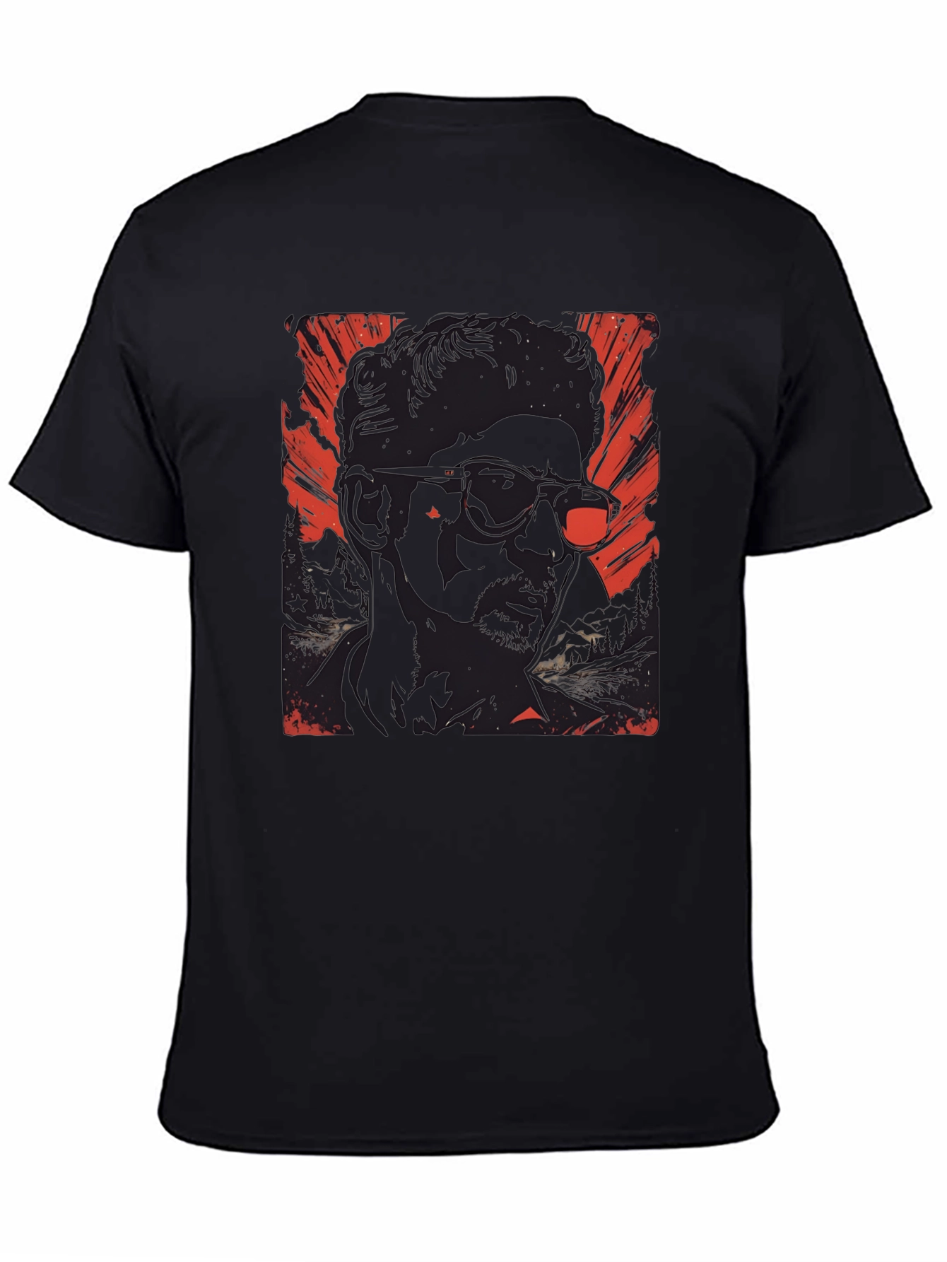 Red & Black Graphic Print T-Shirt