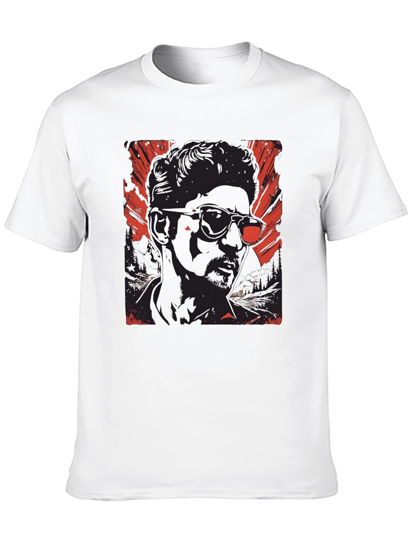 Red & Black Graphic Print T-Shirt