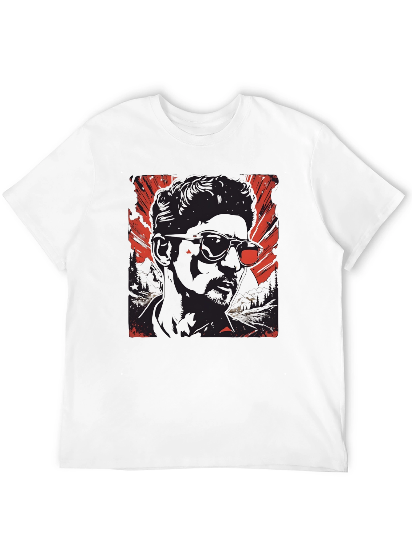 Red & Black Graphic Print T-Shirt