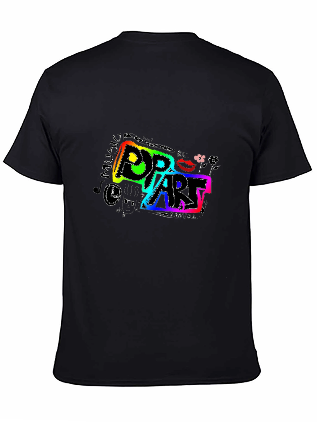 Pop Art Graphic Tee - Unisex Black T-Shirt