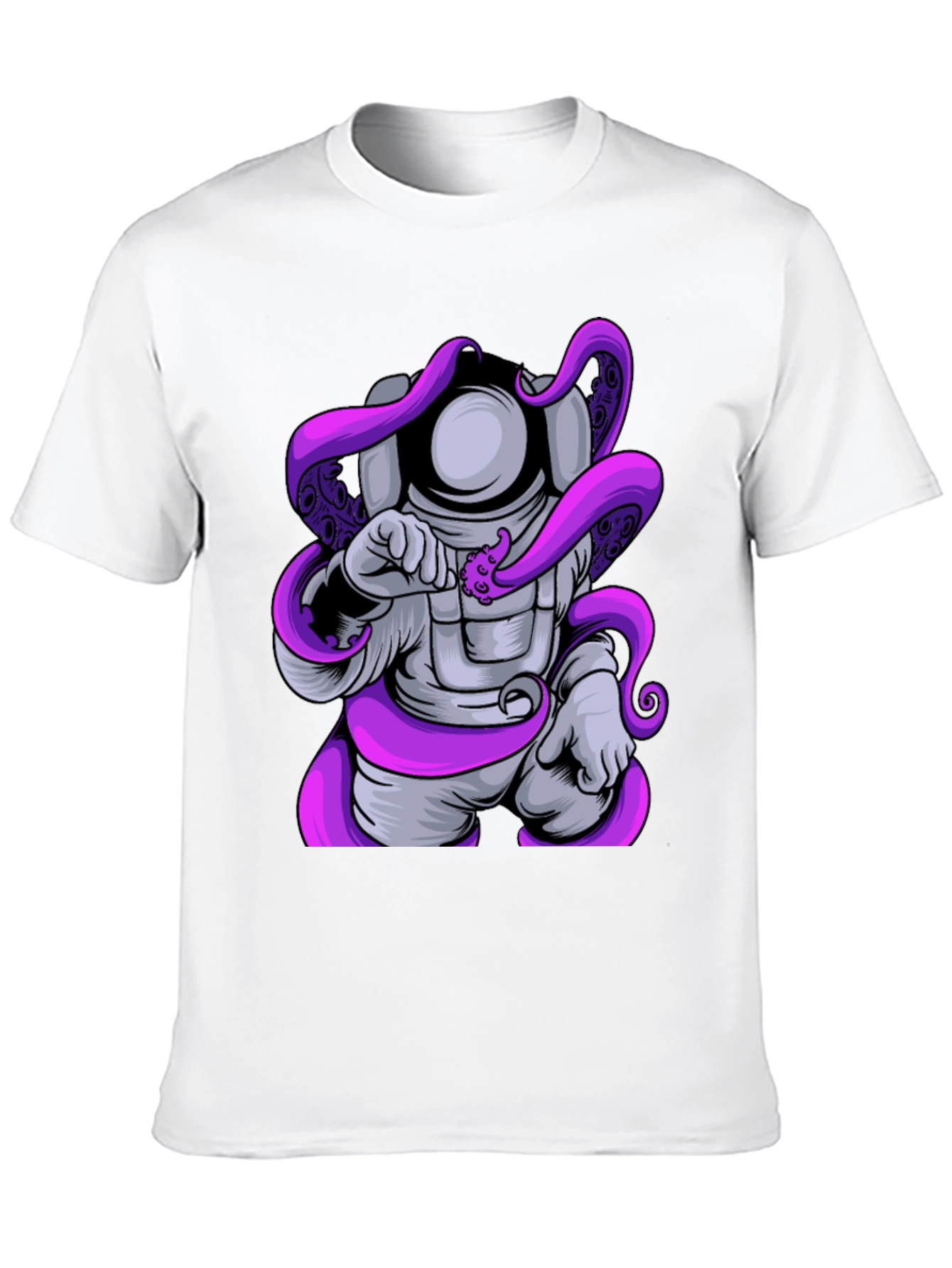 Astronaut Octopus T-Shirt - Black Graphic Tee
