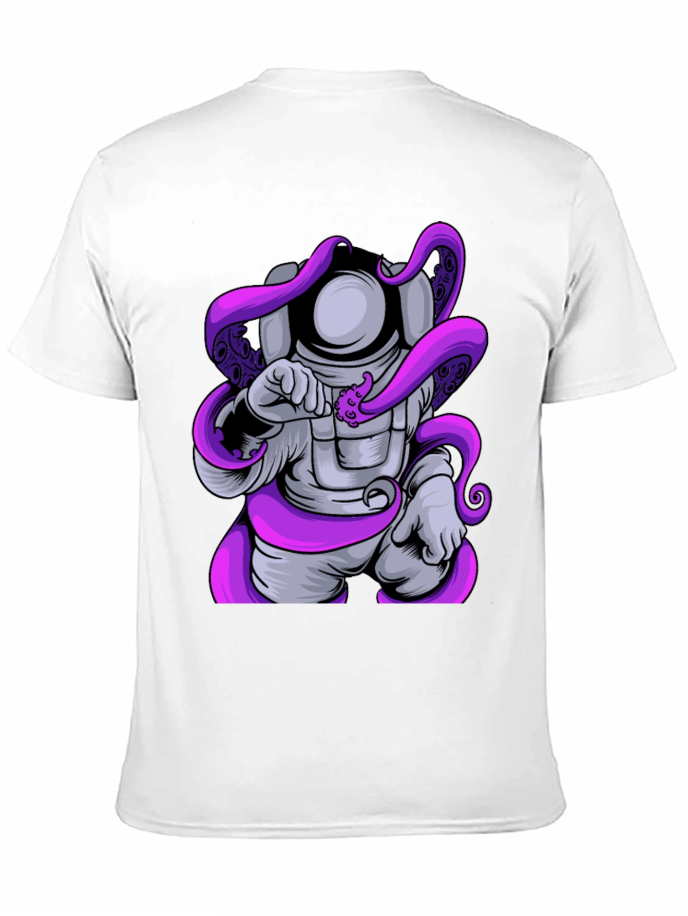 Astronaut Octopus T-Shirt - Black Graphic Tee