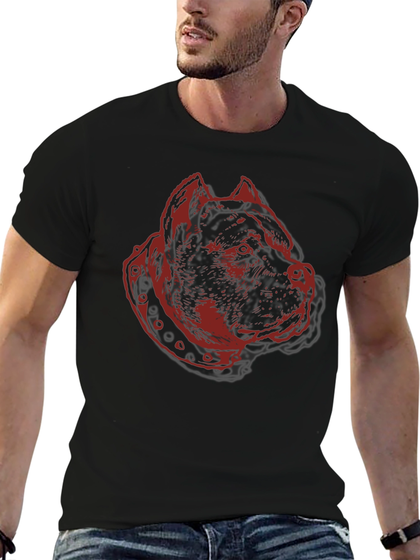 Pitbull Dog Graphic T-Shirt - Cool Canine Tee