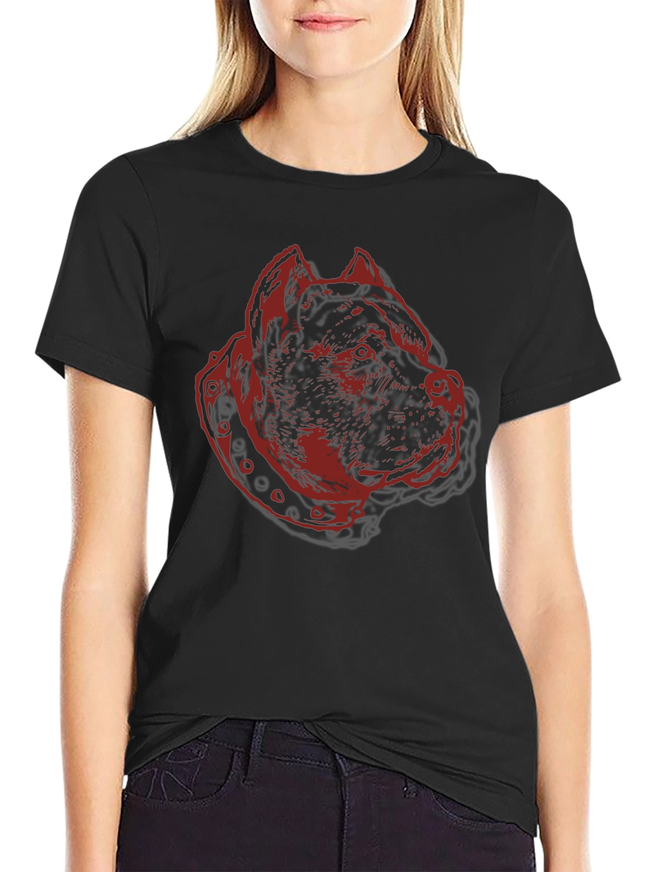 Pitbull Dog Graphic T-Shirt - Cool Canine Tee