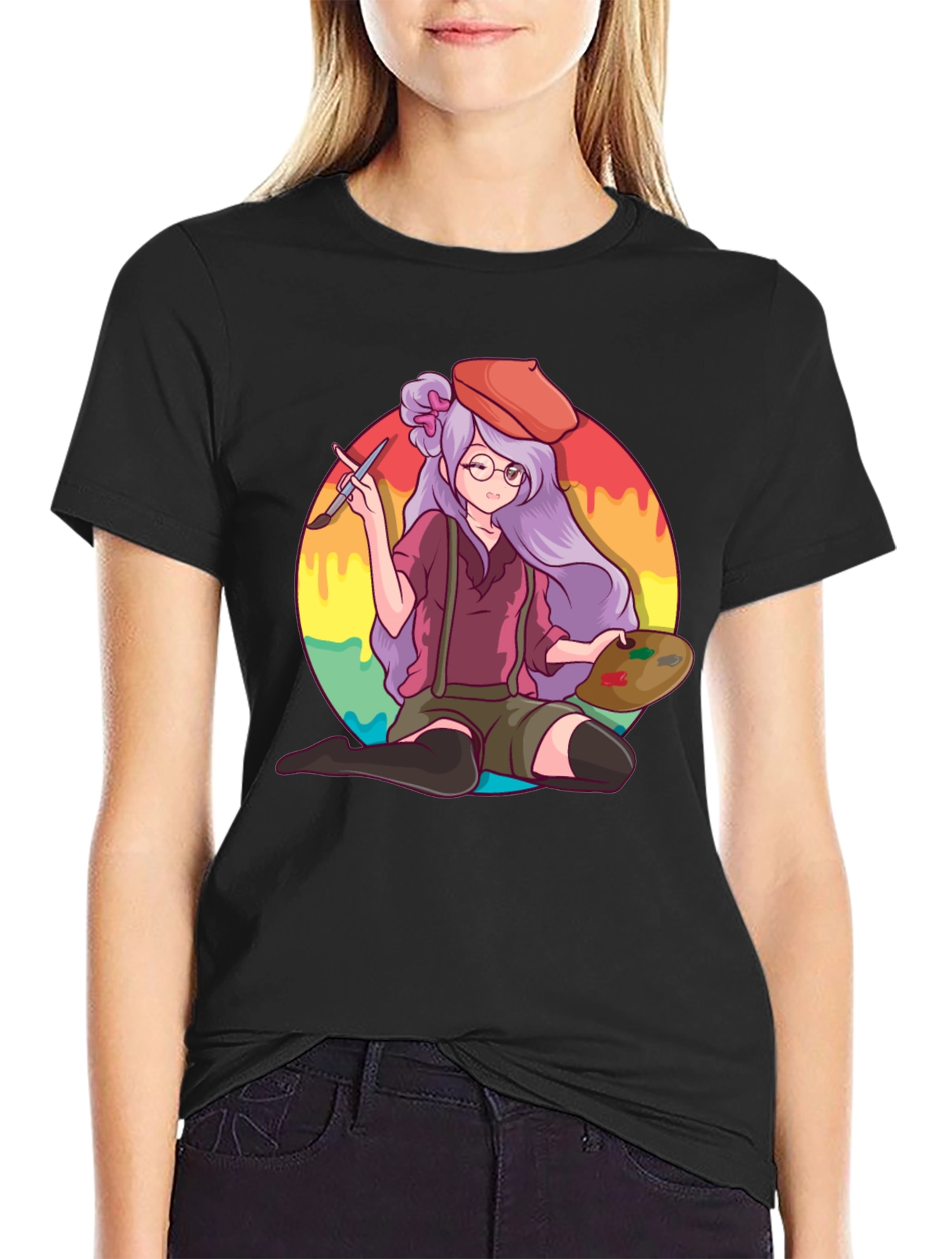 Anime Artist T-Shirt - Painter Graphic Tee