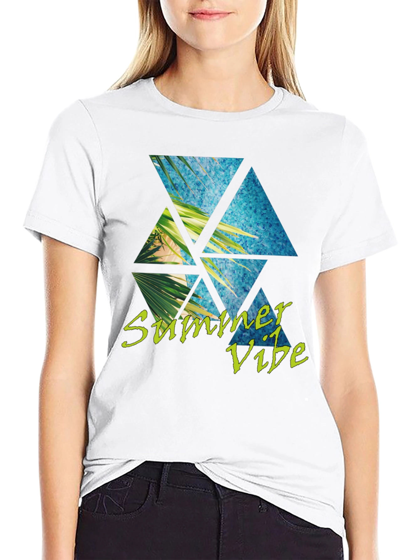 Summer Vibe T-Shirt: Tropical Triangle Design