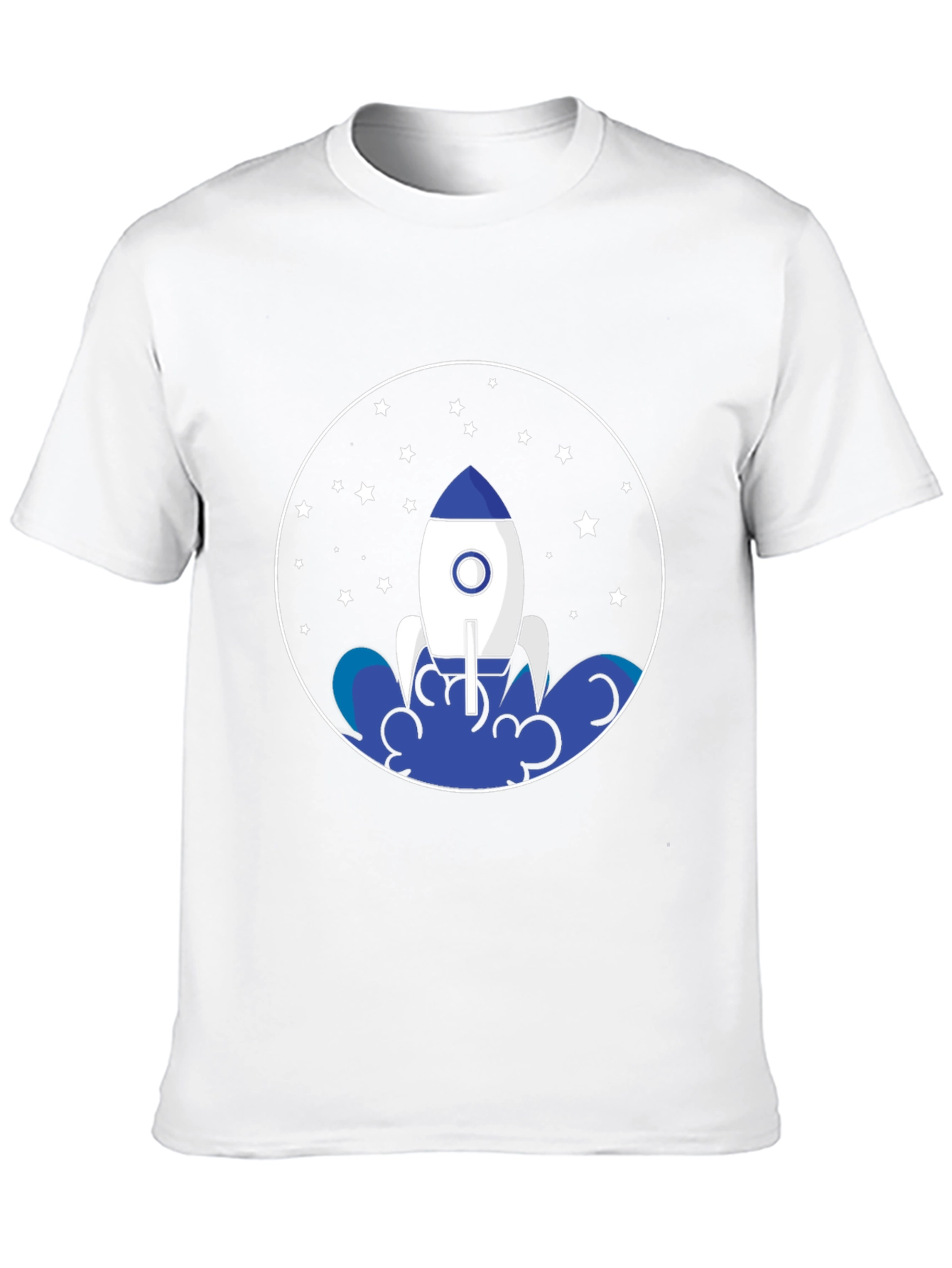 Rocket Launch T-Shirt - Black Space Design