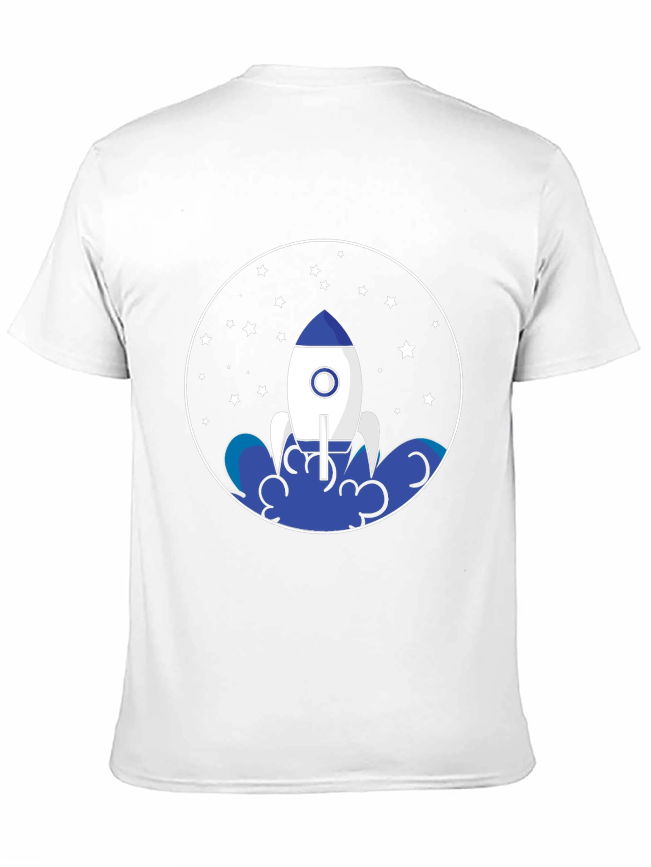 Rocket Launch T-Shirt - Black Space Design