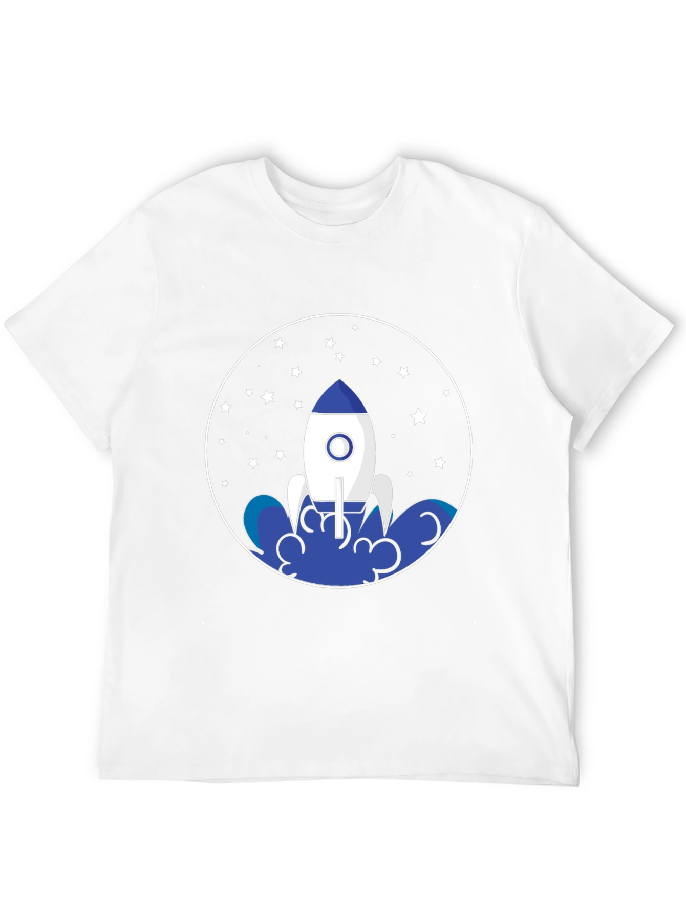 Rocket Launch T-Shirt - Black Space Design