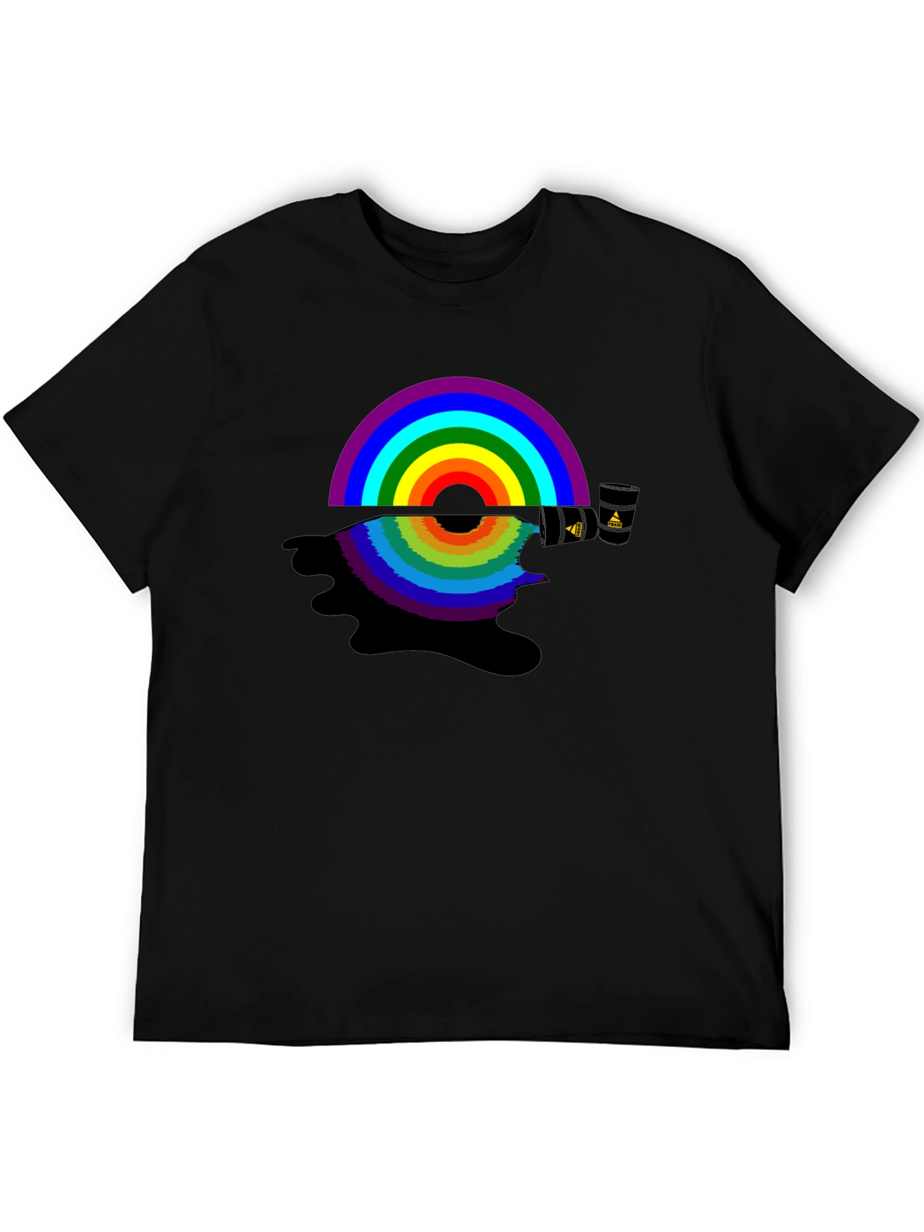 Rainbow Record Black T-Shirt
