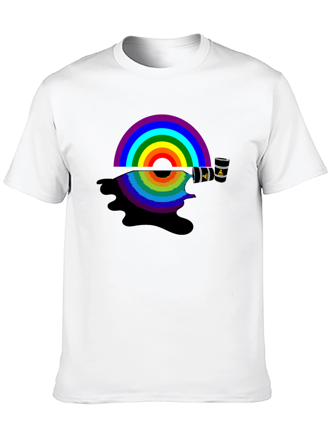 Rainbow Record Black T-Shirt