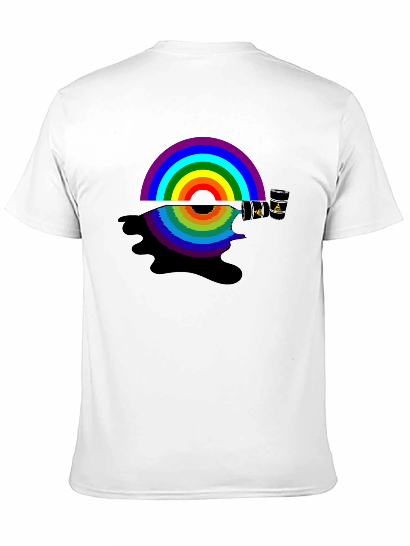Rainbow Record Black T-Shirt