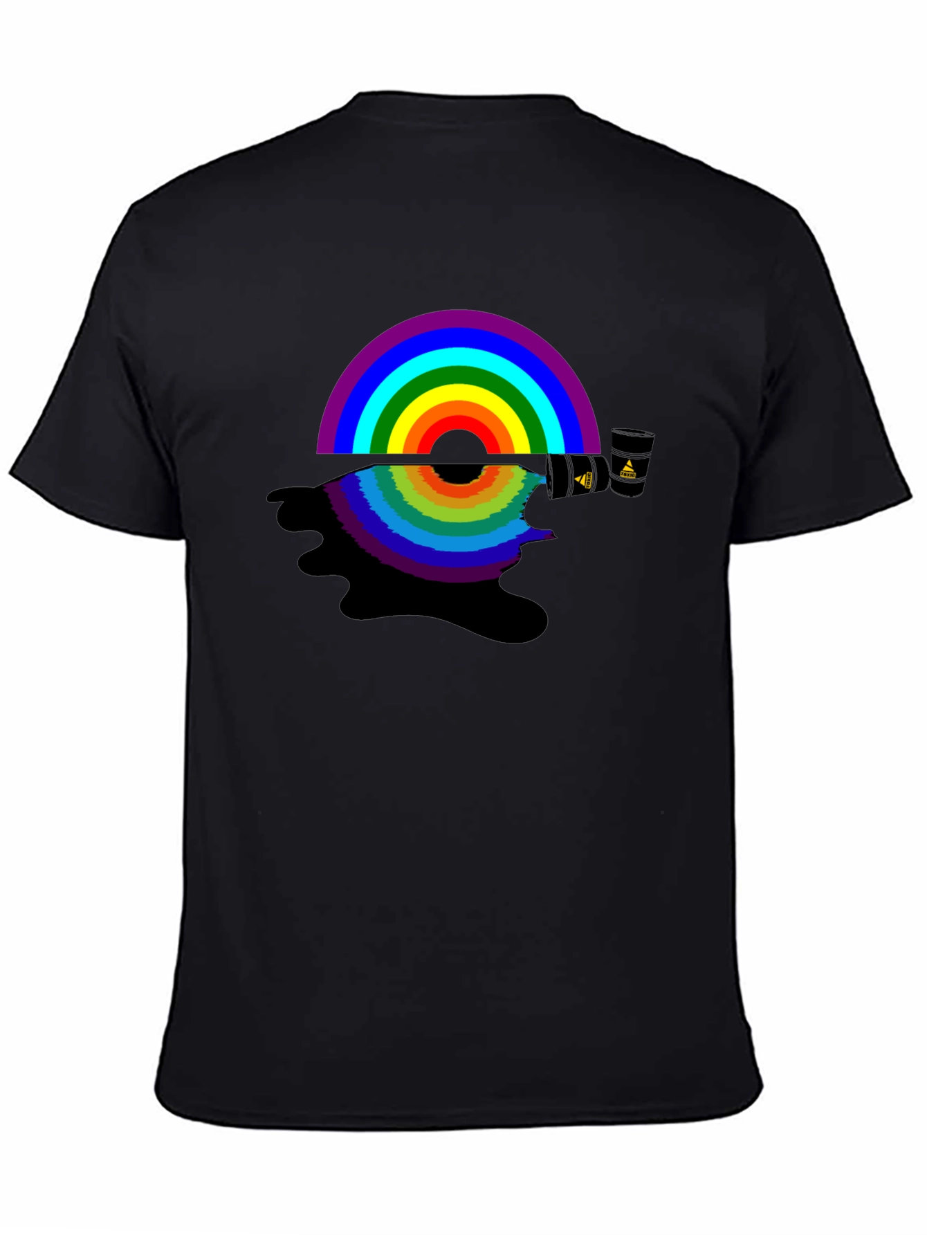 Rainbow Record Black T-Shirt
