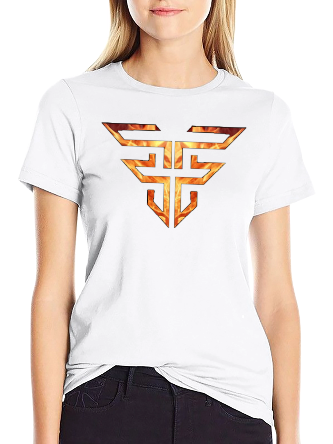Fiery Logo Tee - Black Graphic T-Shirt