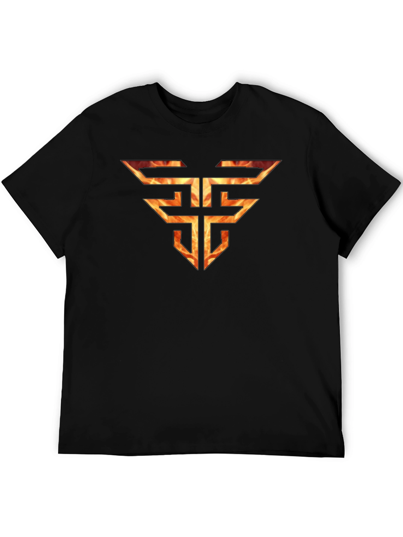 Fiery Logo Tee - Black Graphic T-Shirt