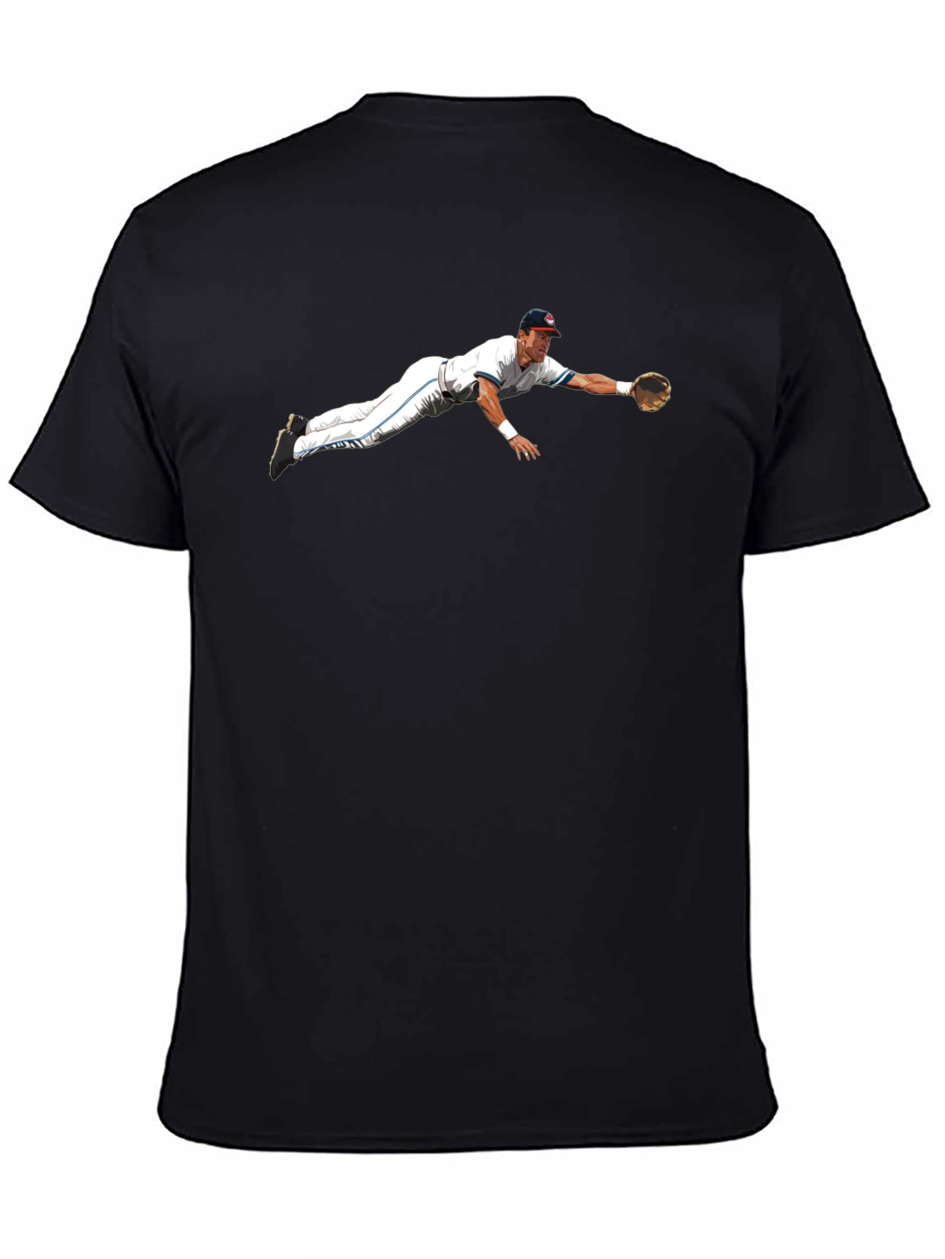 Diving Catch Baseball Graphic Tee