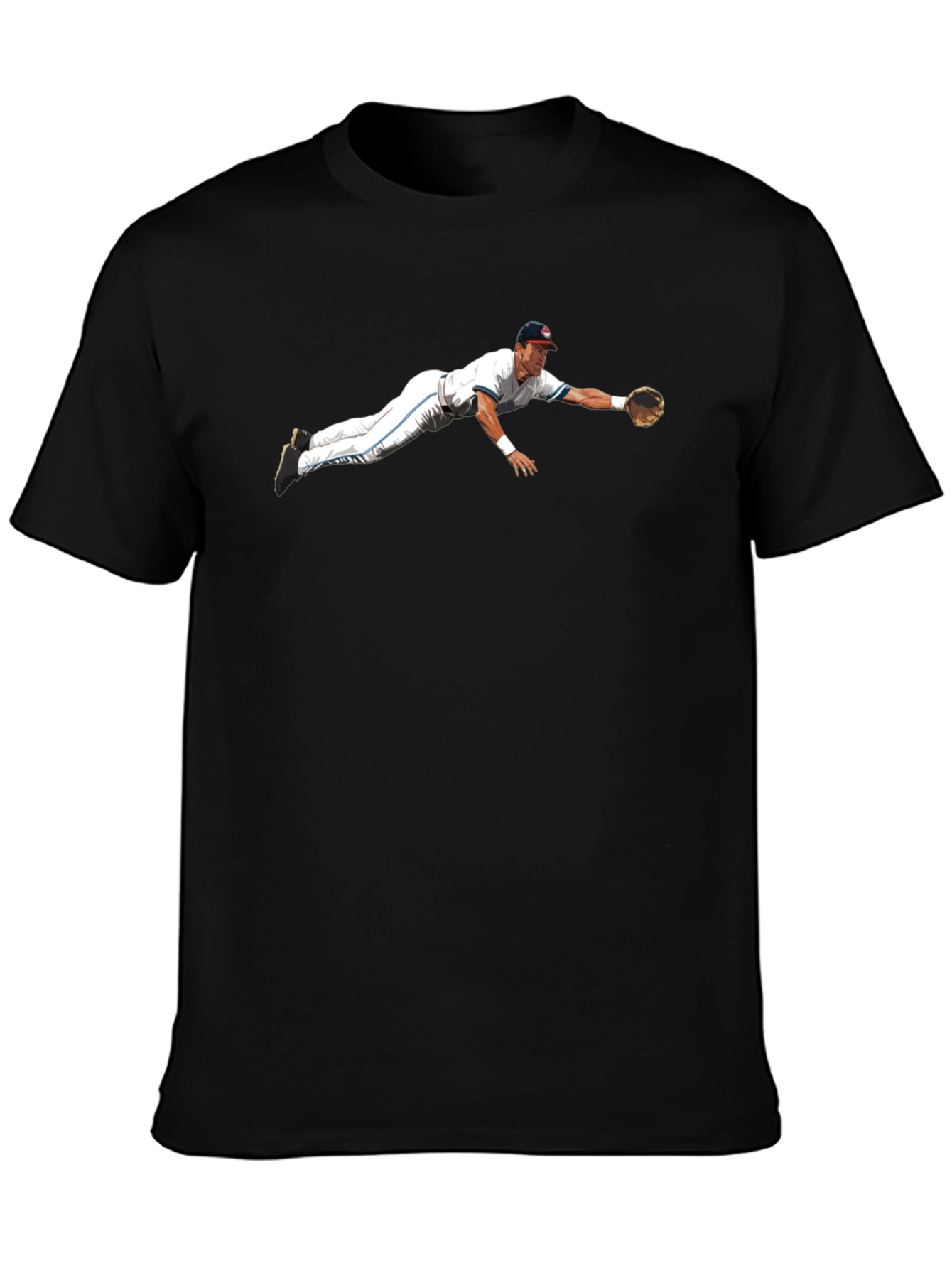 Diving Catch Baseball Graphic Tee