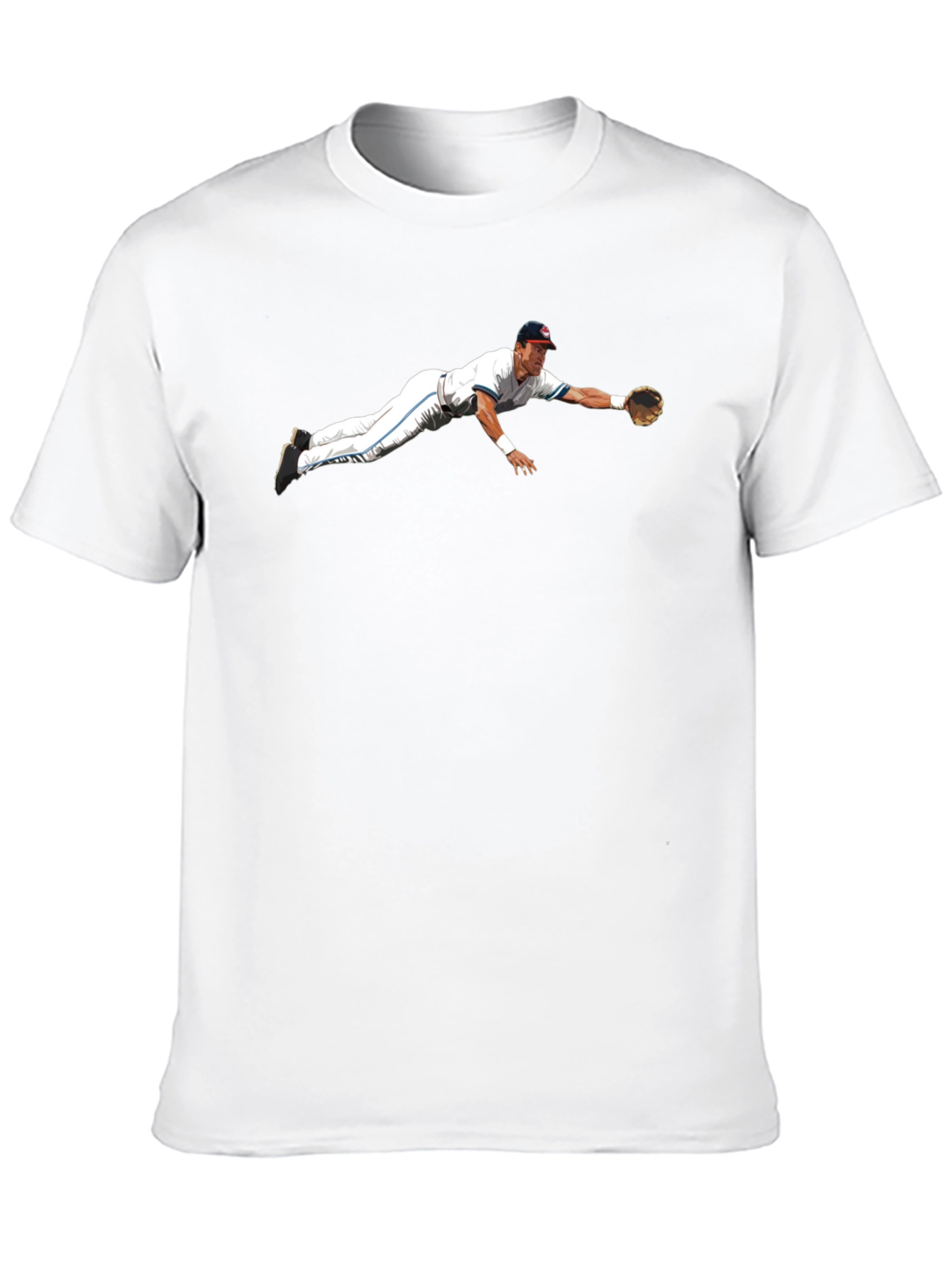 Diving Catch Baseball Graphic Tee