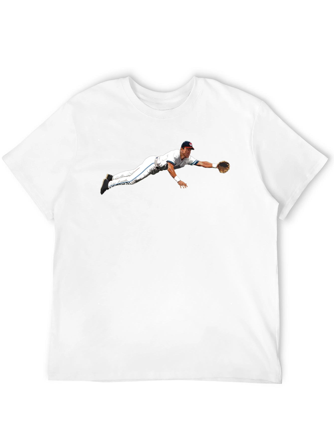 Diving Catch Baseball Graphic Tee