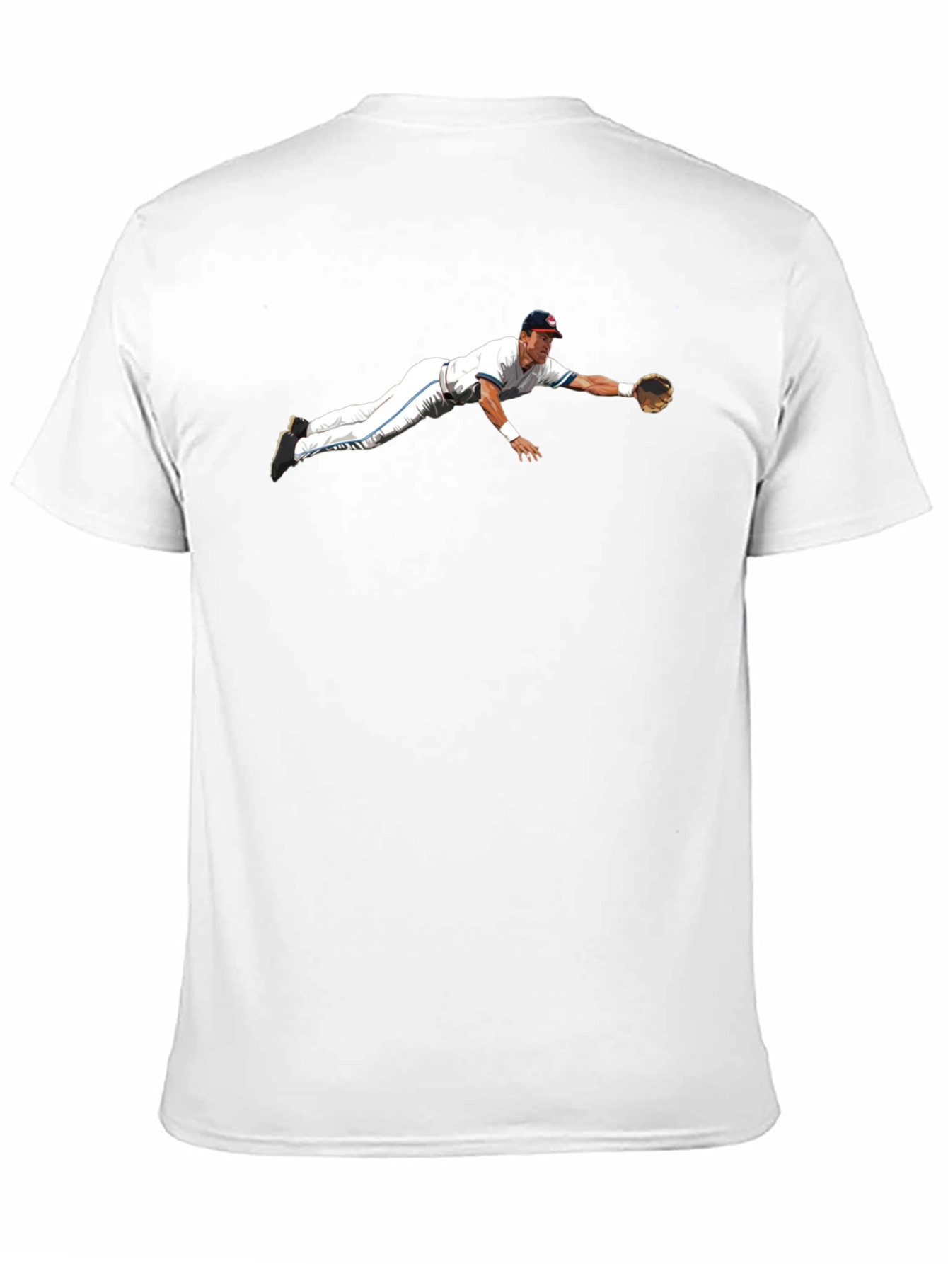 Diving Catch Baseball Graphic Tee