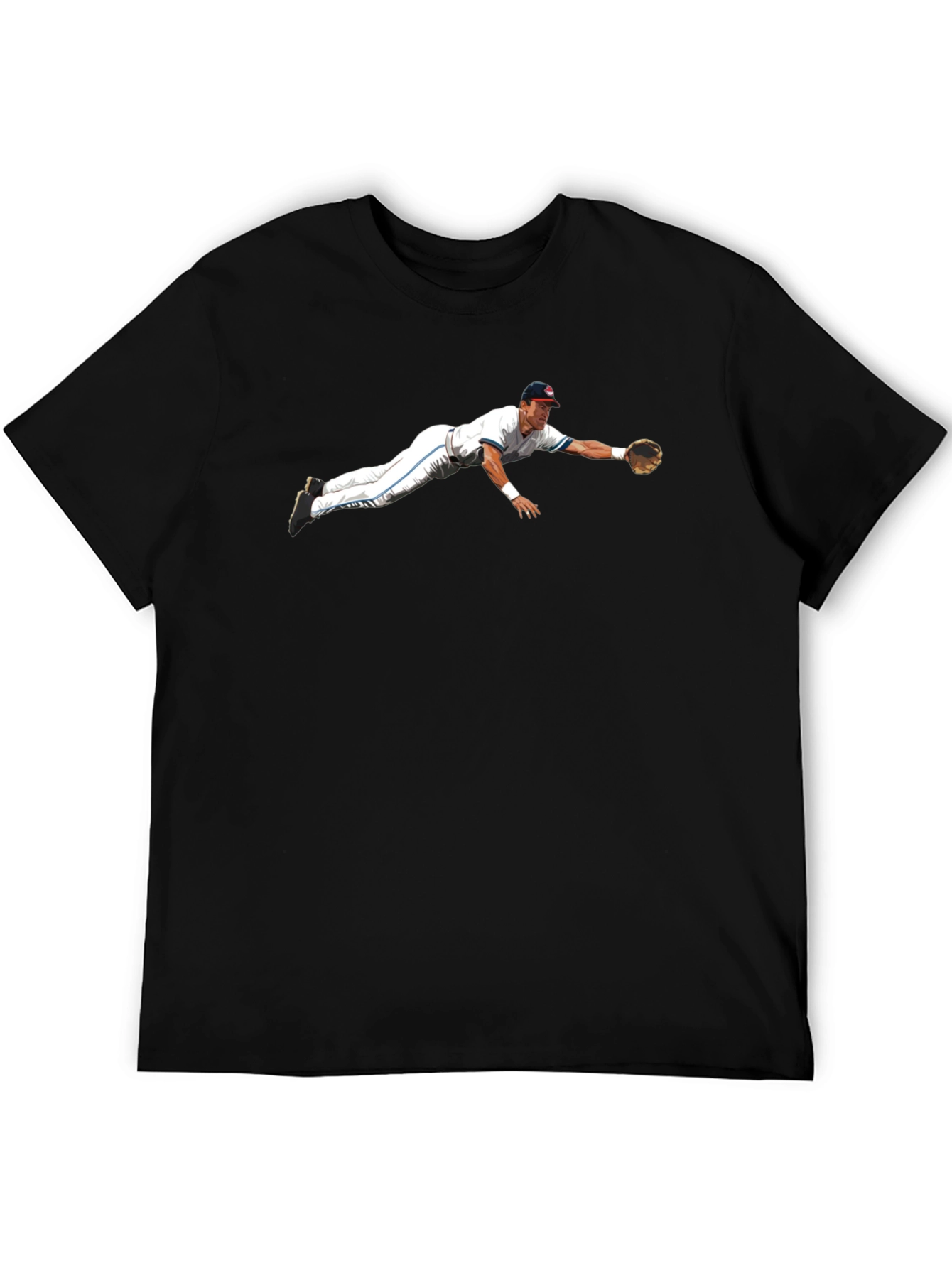 Diving Catch Baseball Graphic Tee