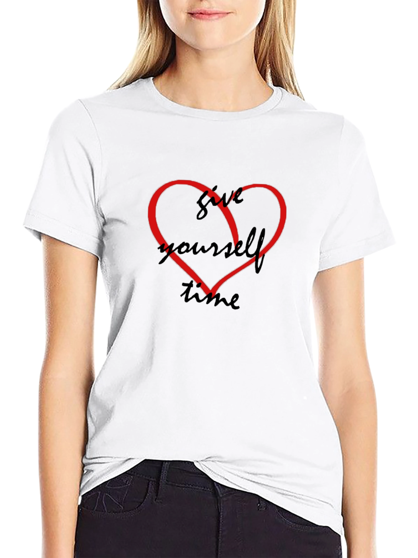 Give Yourself Time Heart Graphic T-Shirt