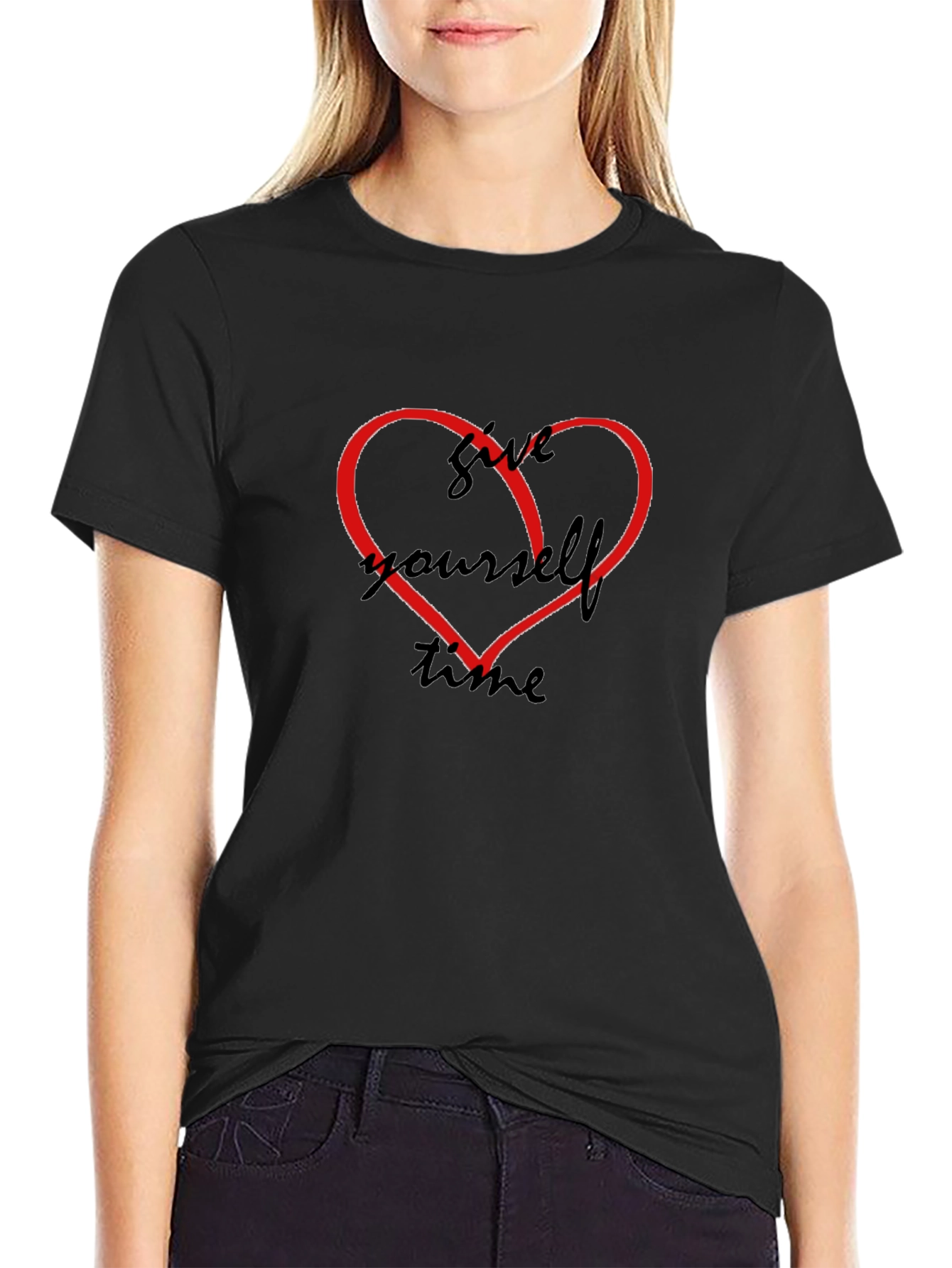 Give Yourself Time Heart Graphic T-Shirt
