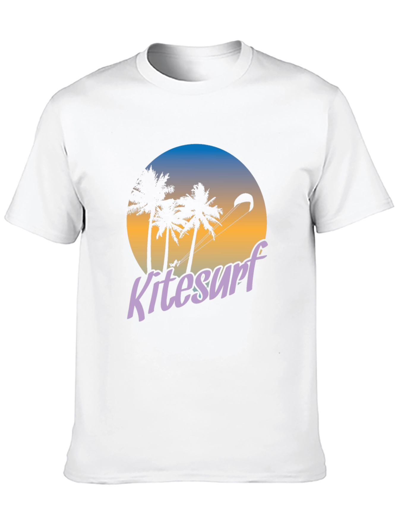 Kitesurf Palm Tree Graphic T-Shirt