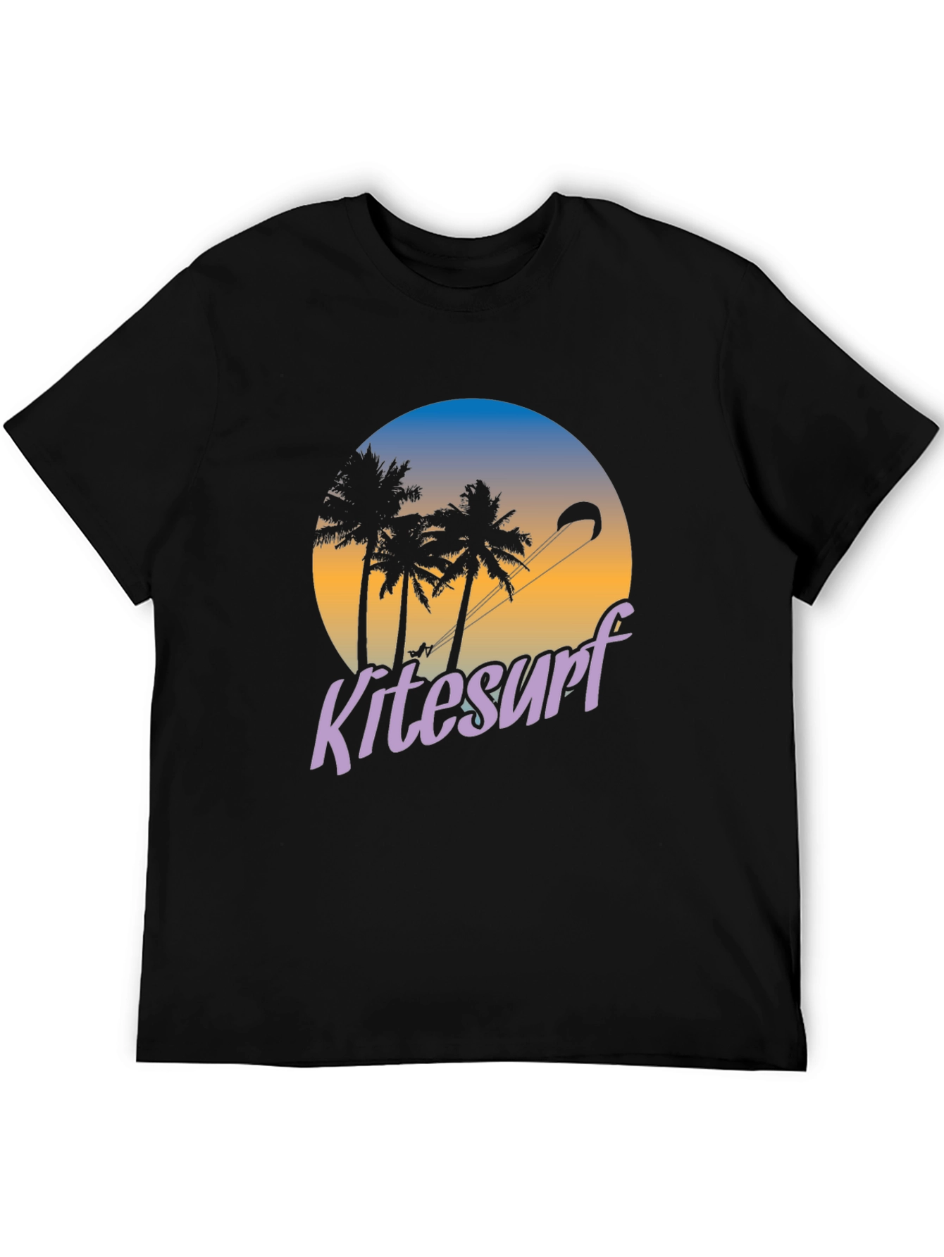 Kitesurf Palm Tree Graphic T-Shirt