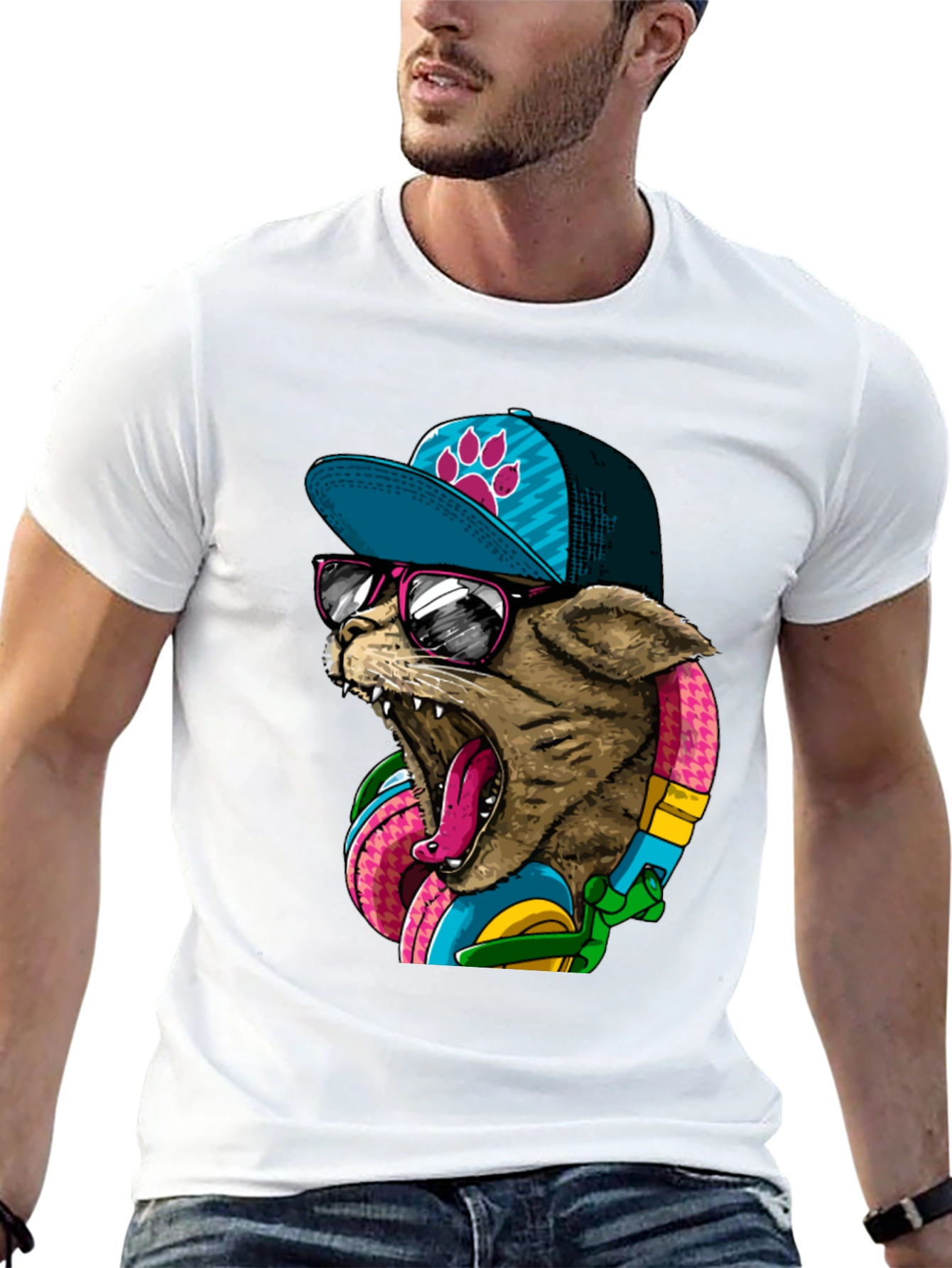 Cool Cat Graphic T-Shirt