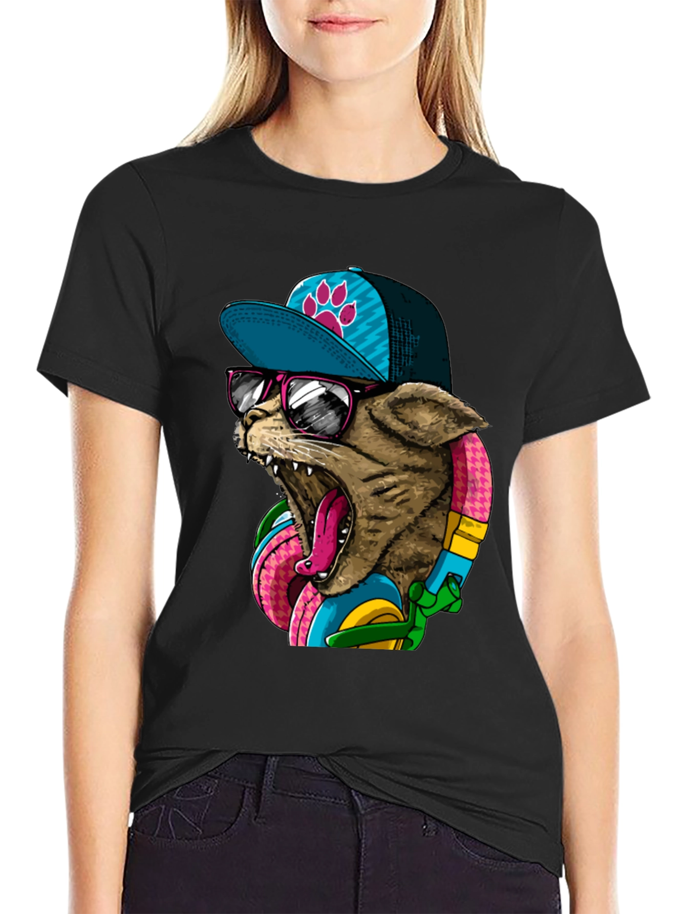 Cool Cat Graphic T-Shirt