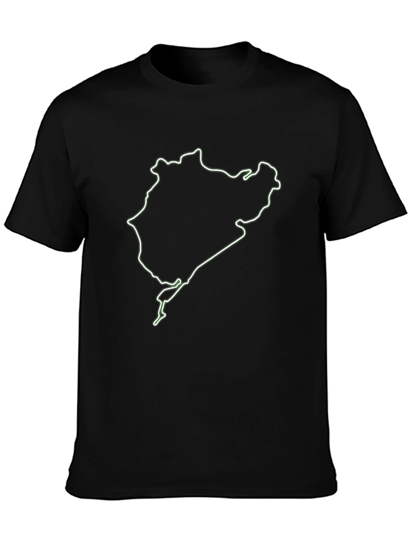 Nürburgring Circuit Outline Graphic Tee - Black