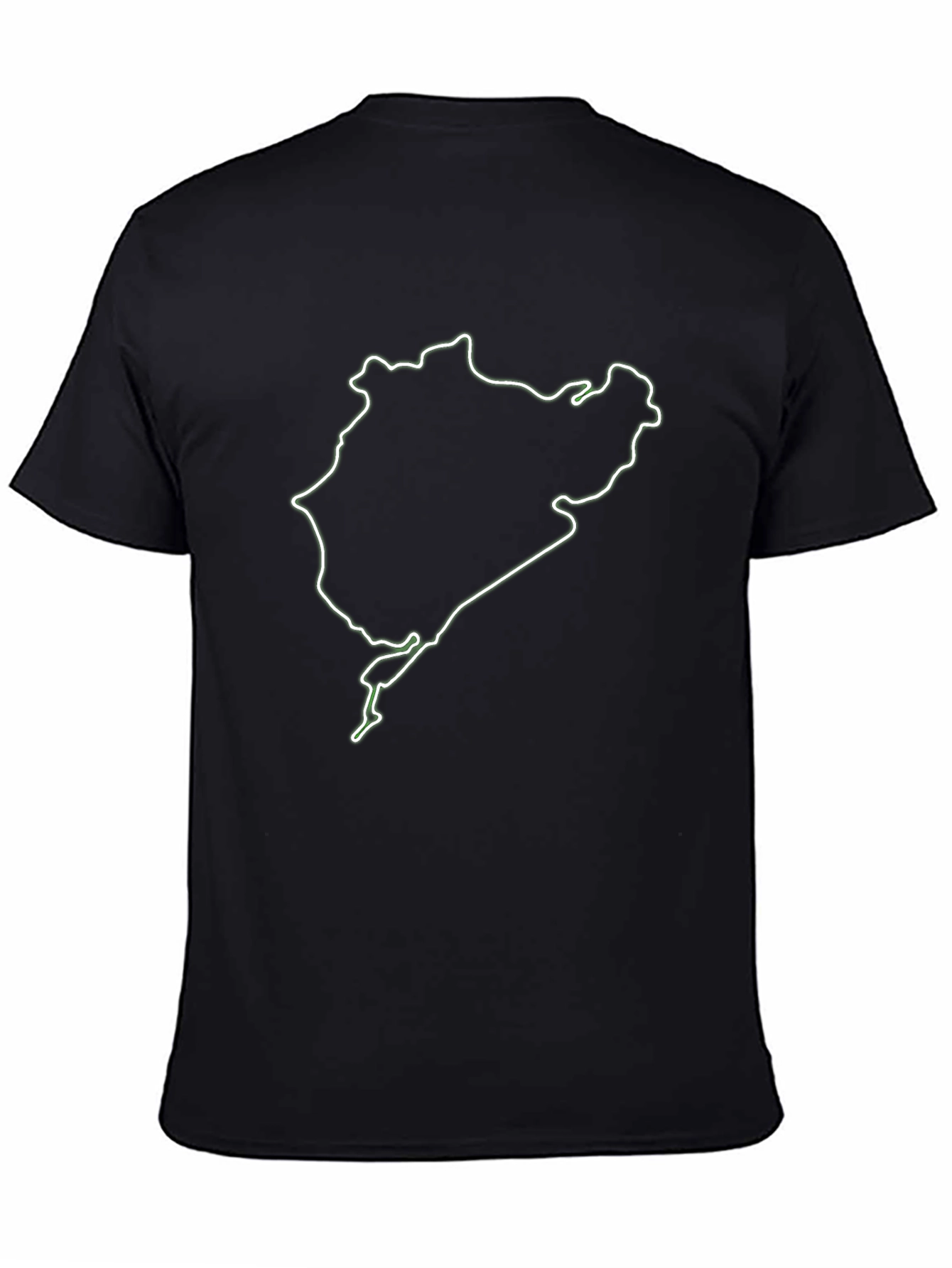 Nürburgring Circuit Outline Graphic Tee - Black