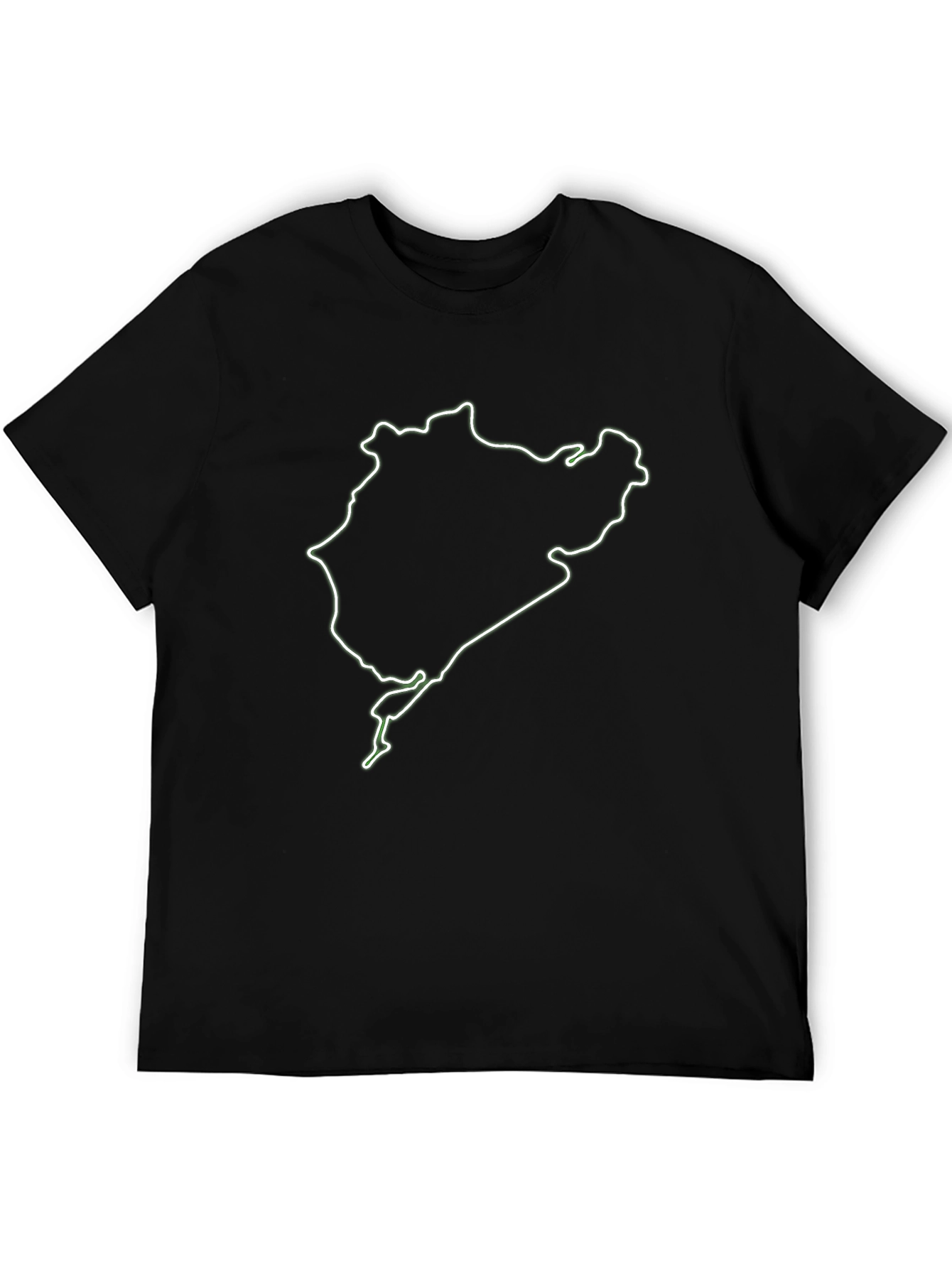 Nürburgring Circuit Outline Graphic Tee - Black