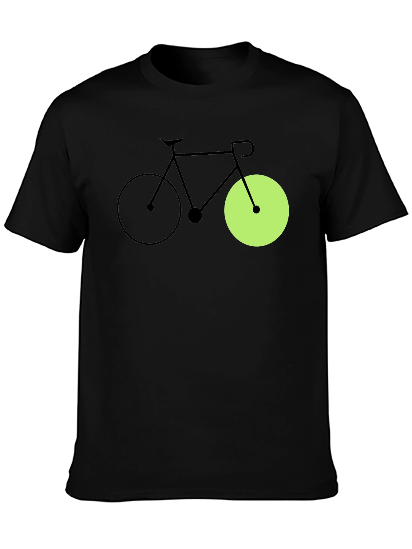 Stylish Black T-Shirt with Bike Graphic