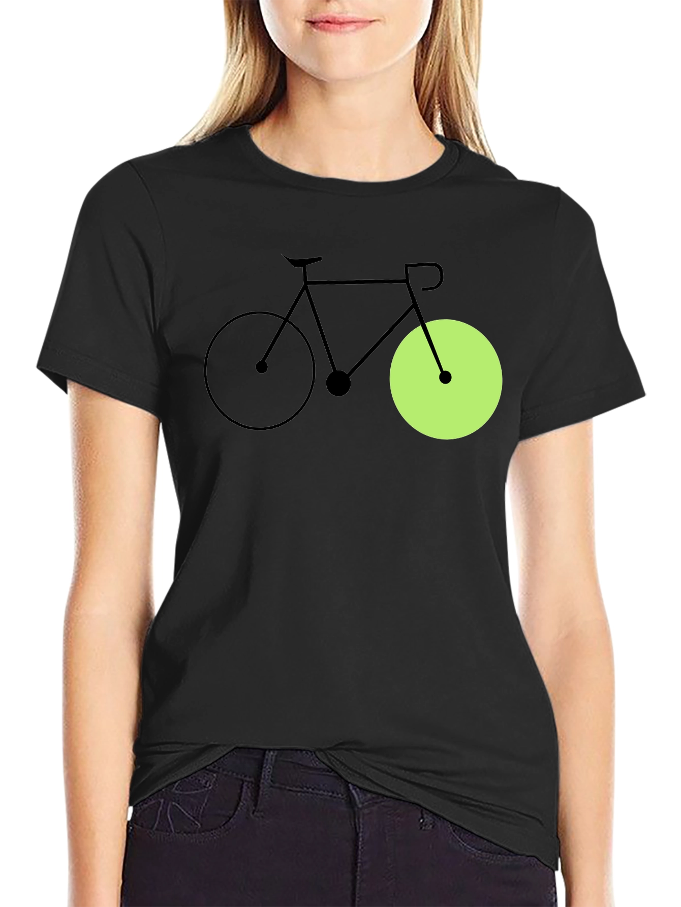 Stylish Black T-Shirt with Bike Graphic
