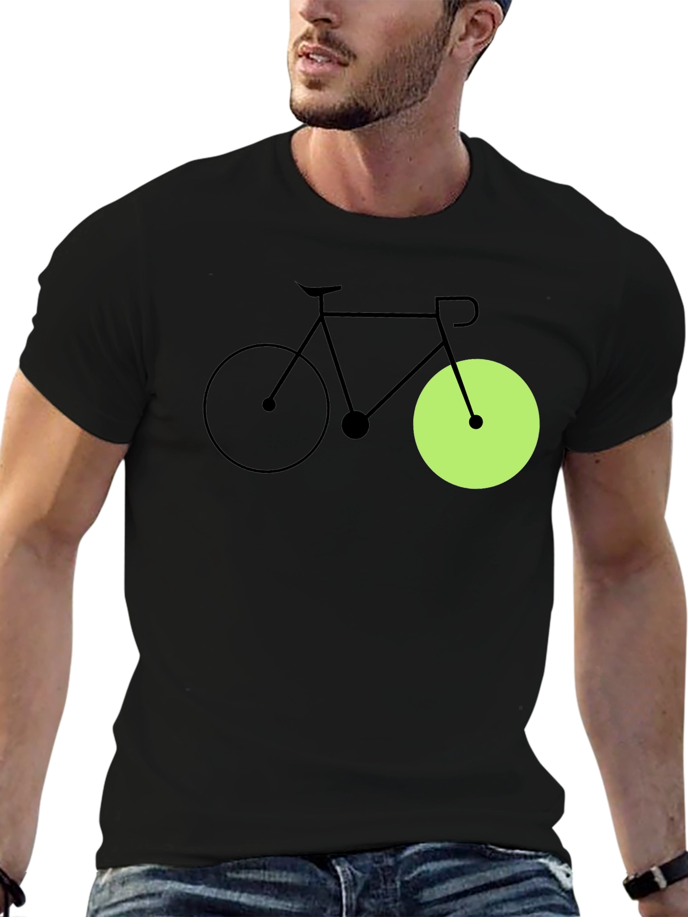 Stylish Black T-Shirt with Bike Graphic