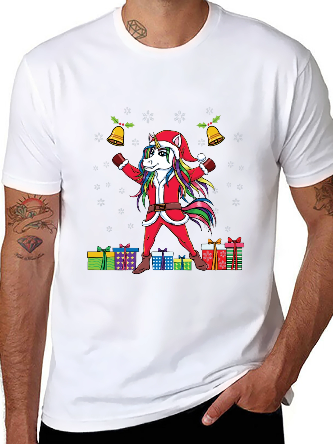 Unicorn Santa Christmas T-Shirt
