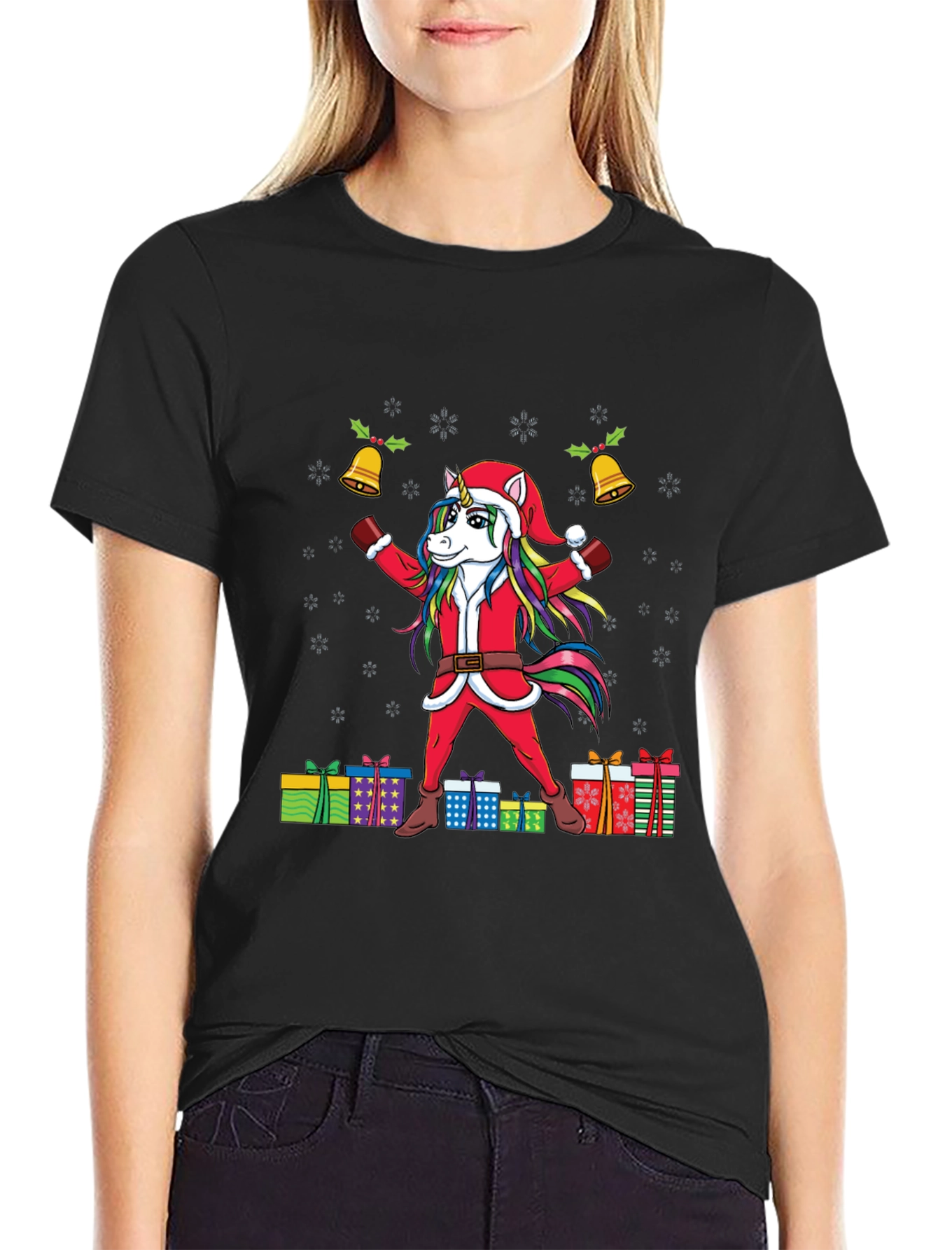 Unicorn Santa Christmas T-Shirt