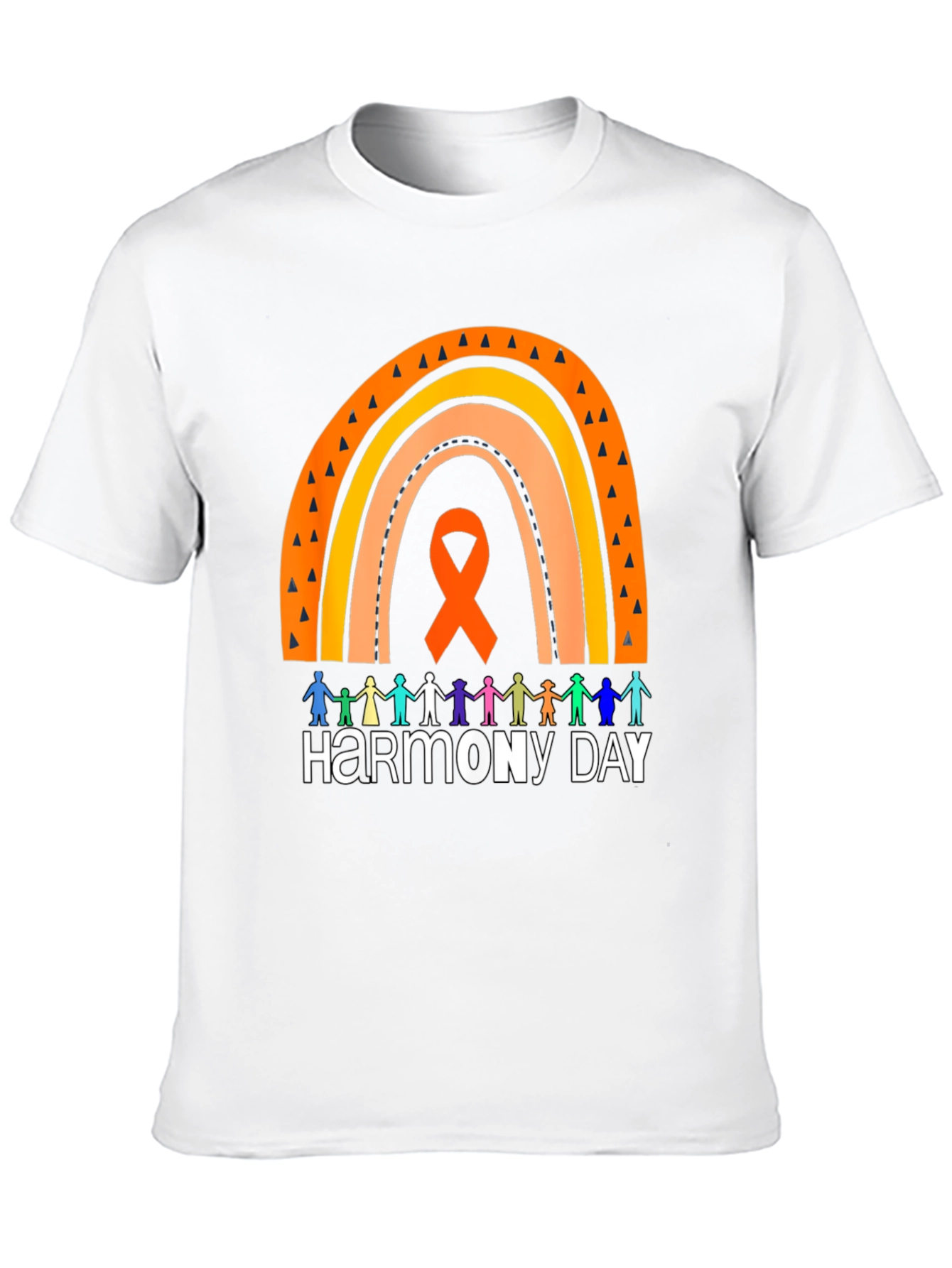 Harmony Day Graphic Tee - Rainbow & People Design