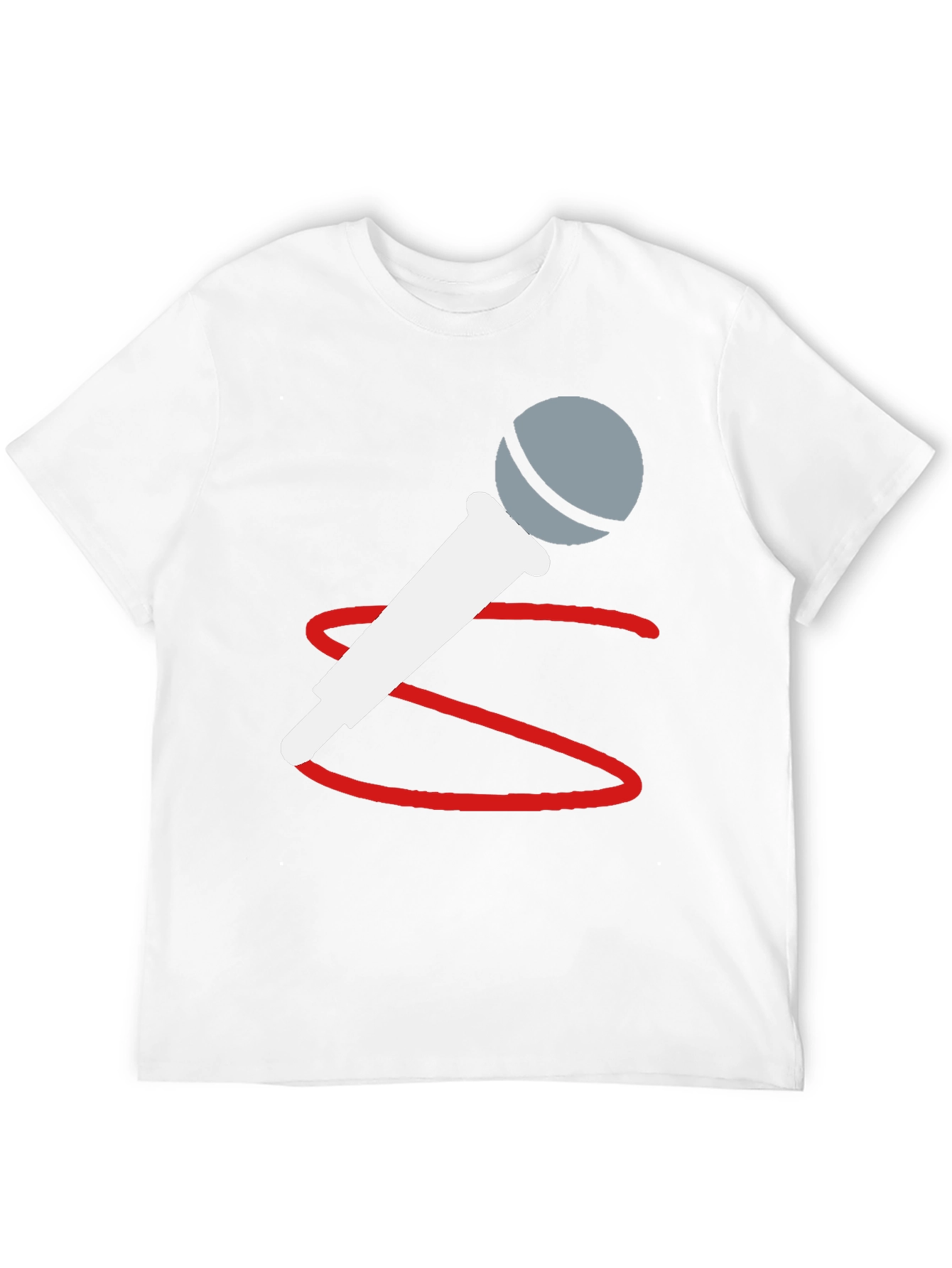 Microphone Graphic Tee - Black Casual T-Shirt