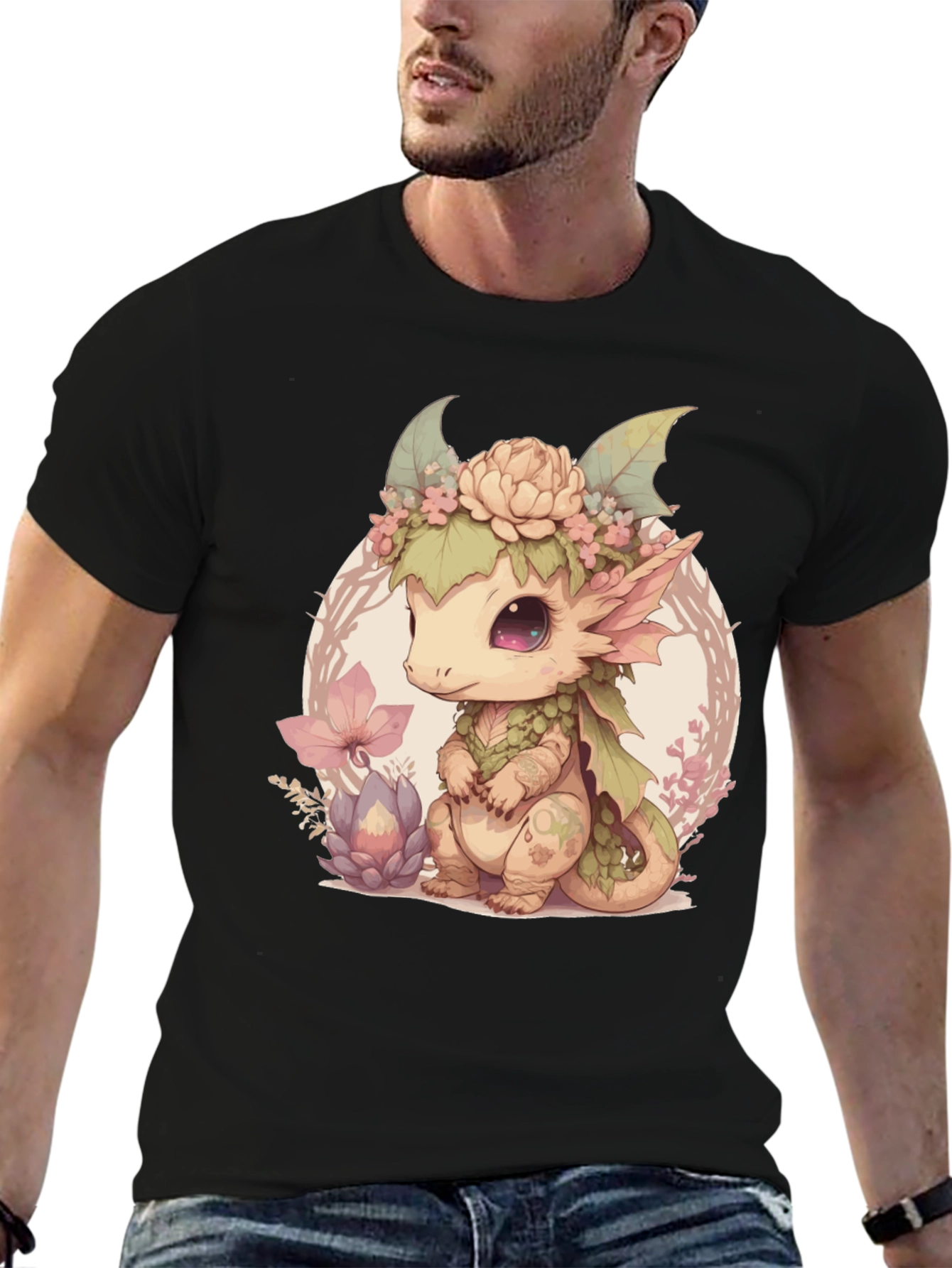 Cute Dragon Black Tee