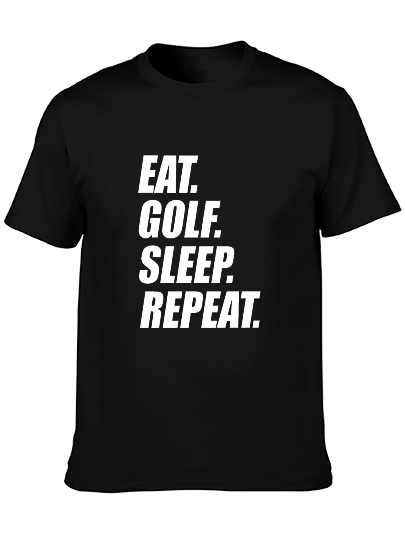 Eat Golf Sleep Repeat Black T-Shirt