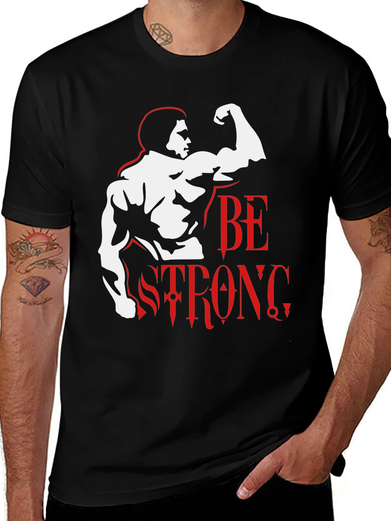 Be Strong Graphic T-Shirt - Black