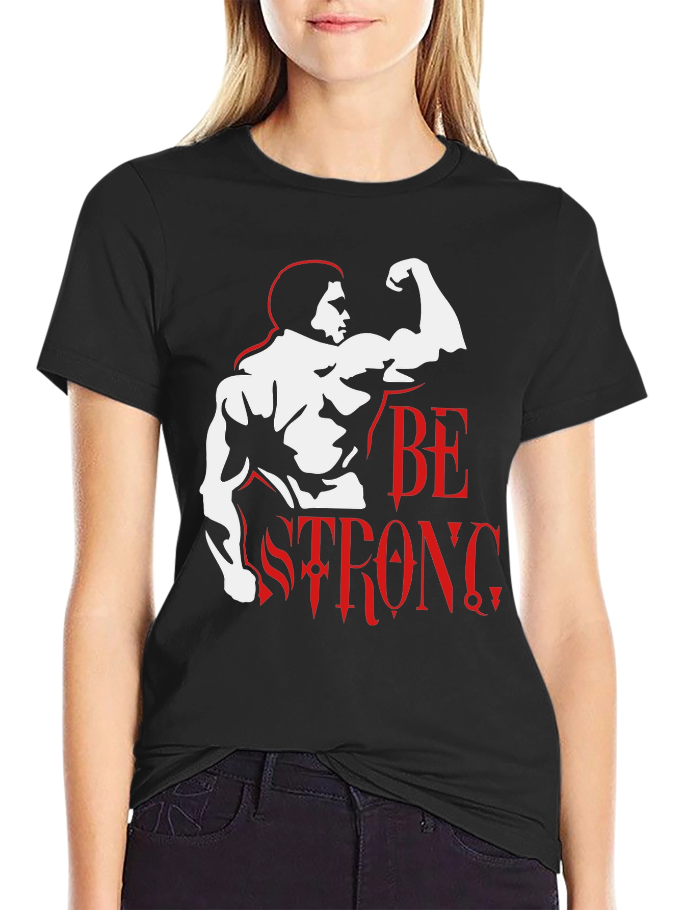 Be Strong Graphic T-Shirt - Black