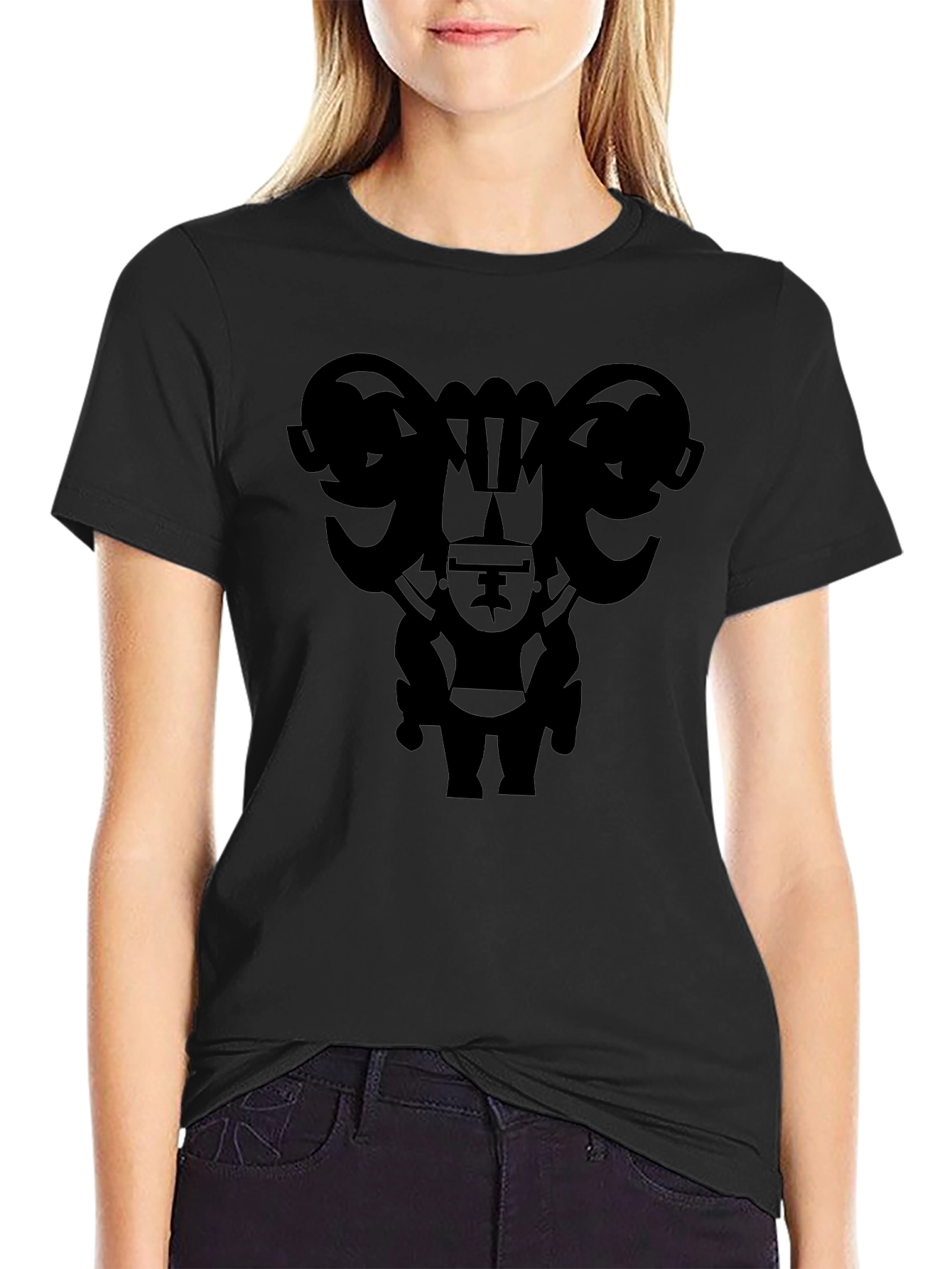 Tribal Art Graphic Black T-Shirt