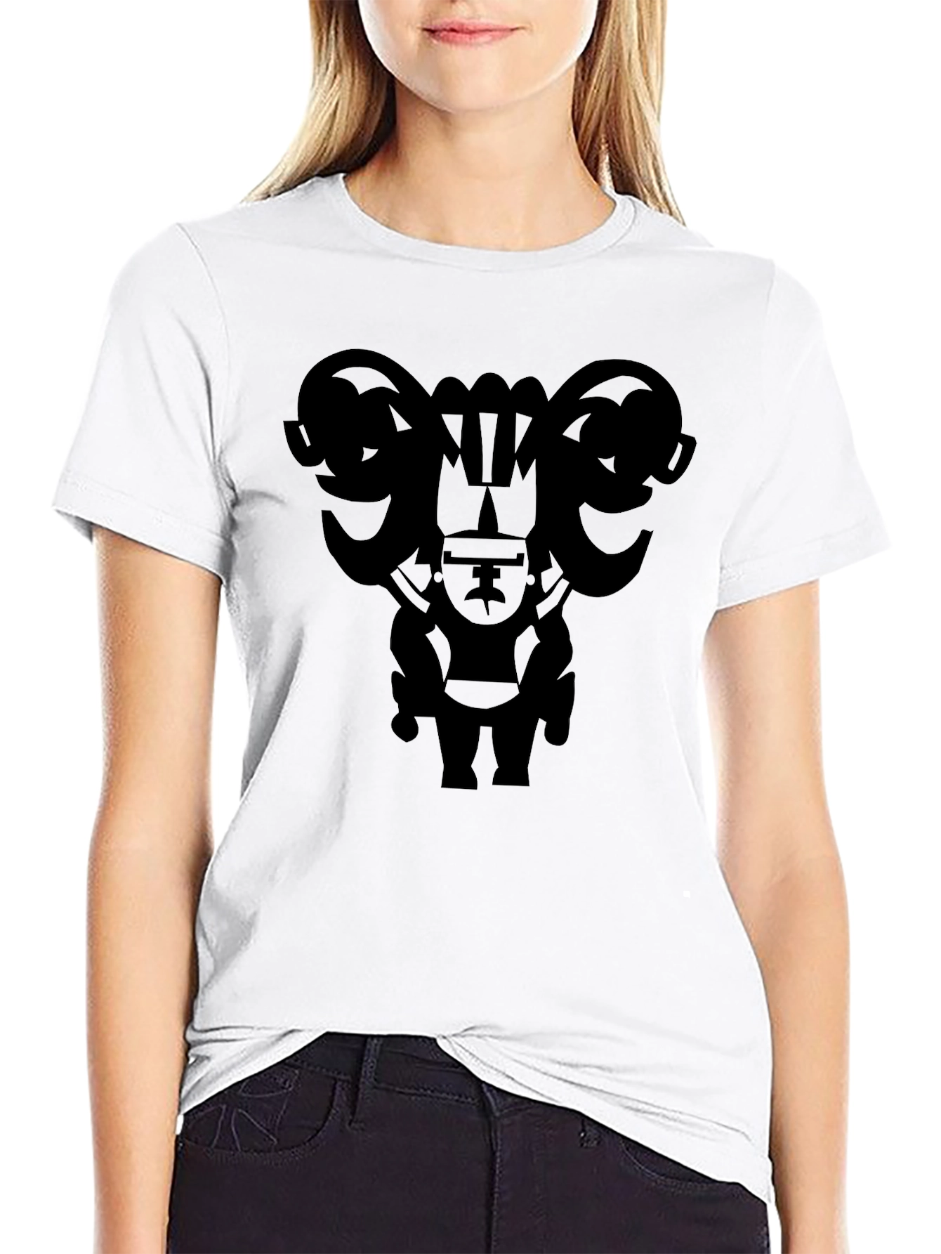 Tribal Art Graphic Black T-Shirt
